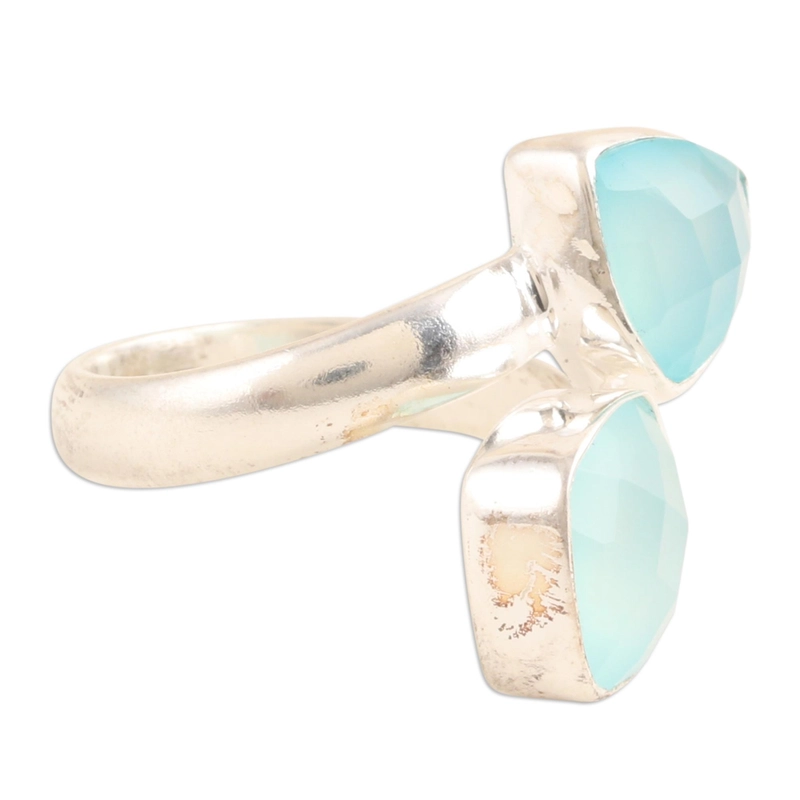 Chalcedon-Edelsteine Handgefertigt 925 Sterling Silber Geschenk für Sie