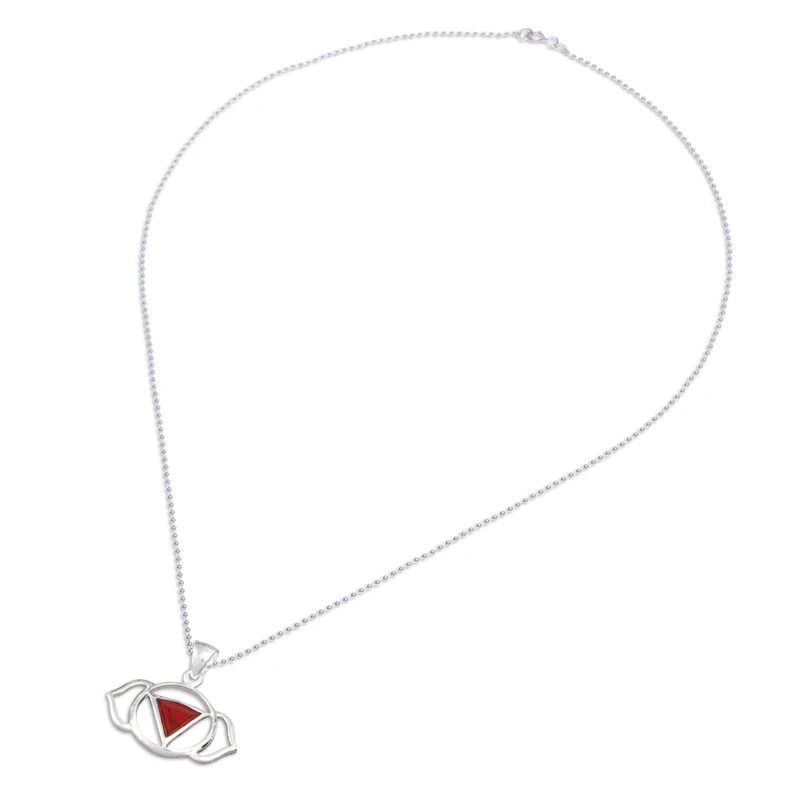 Elefanten-Halskette mit Karneol-Anhänger aus 925er Sterlingsilber, Art-déco-Halskette, Geschenk für sie, Geburtstagsgeschenk
