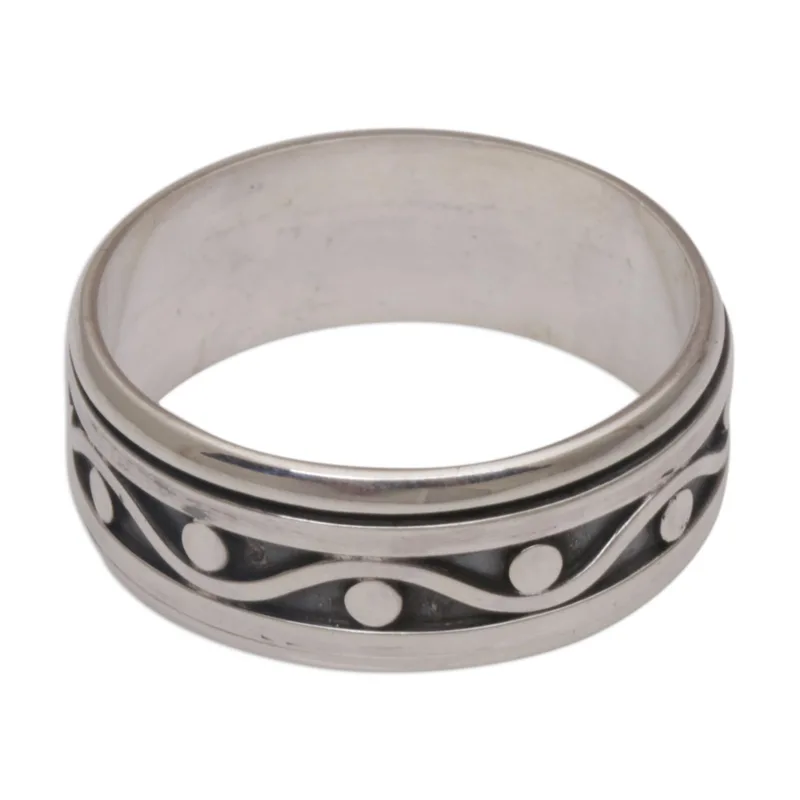 925er Sterlingsilber Unisex Spinner Meditationsring Silberschmuck Handgemachter Böhmischer Zierlicher Ring Geschenk für Sie Geburtstagsgeschenk