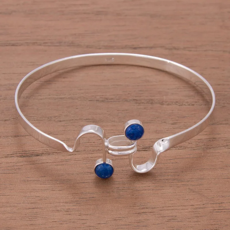 Fair Trade Lapislazuli und Silber Armband Böhmischer Schmuck Charm Schmuck Valentinstagsgeschenk für sie