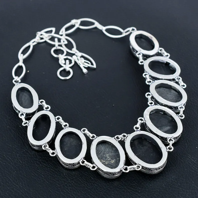 Abalone-Muschel-Halskette 925 Sterling Silber Halskette Echter Edelstein Handgefertigter Boho Schmuck Verstellbare Kette Vintage Schmuck Für Mutter