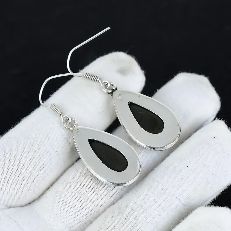 Abalone Muschel Ohrring Abalone Muschel Edelstein Ohrring Birnenform Edelstein Ohrring 925 Sterling Silber Ohrring Weihnachtsgeschenke Für Sie
