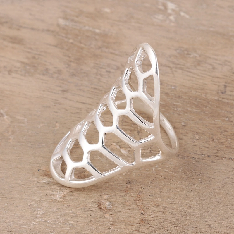 Handgefertigter einzigartiger Design 925 Sterling Silber Ring Geschenk für Sie & Mama
