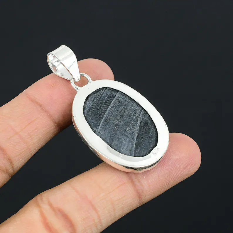 Abalone-Muschel-Anhänger, Edelstein-Schmuck, 925er Sterlingsilber-Anhänger, handgefertigte Halskette, Abalone-Muschel-Schmuckanhänger als Valentinstagsgeschenk