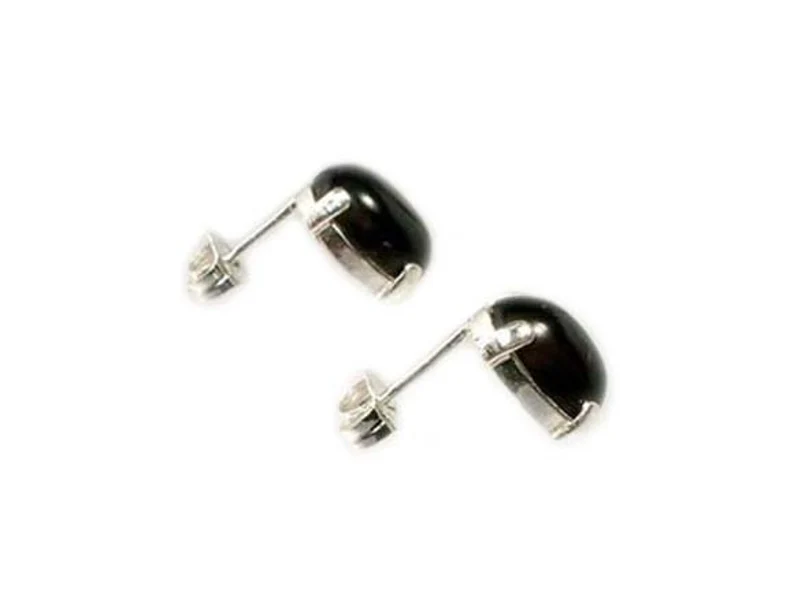 Handgemachter Schmuck 925 Sterling Silber Rauchquarz Ohrstecker Trendiges Geschenk für Sie Damen Minimalistischer Edelsteinschmuck Geschenk für Sie