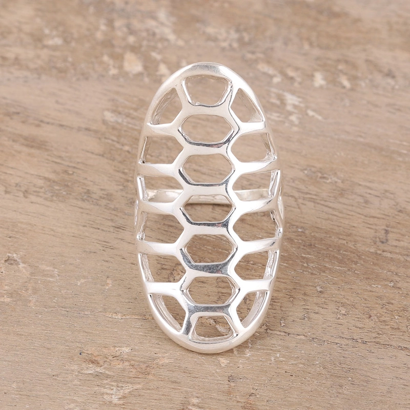 Handgefertigter einzigartiger Design 925 Sterling Silber Ring Geschenk für Sie & Mama