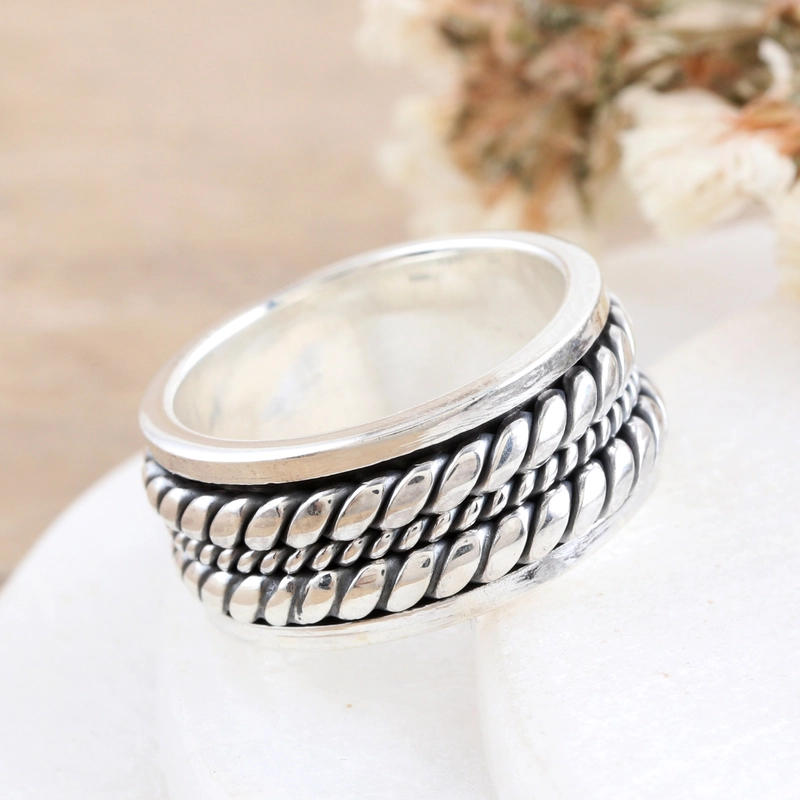 925 Sterling Silber Ring Handgemachter Designer-Ring Geschenk für Sie