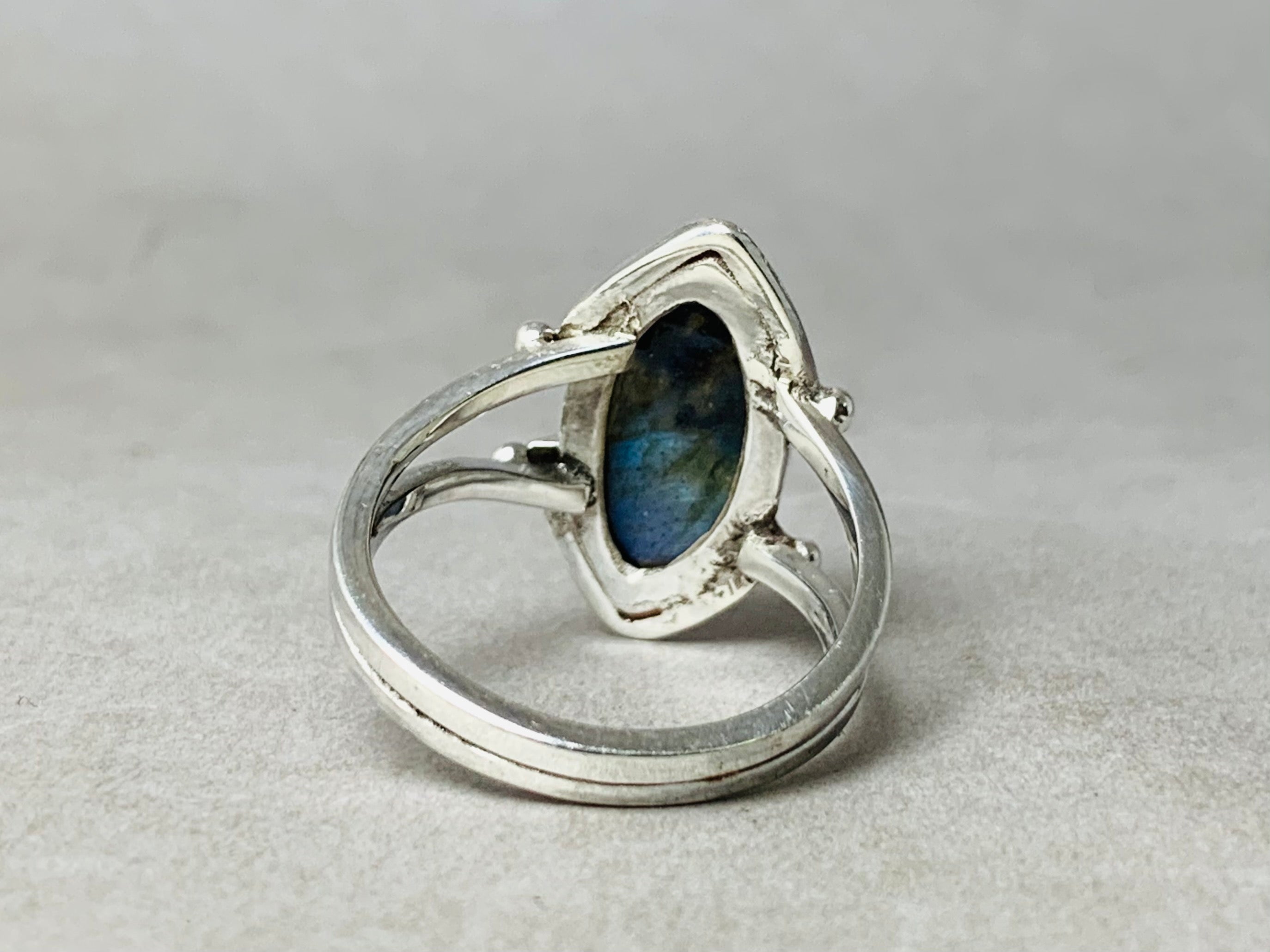 Marquiseschliff Labradorit Ring 925 Sterling Silber Statement Ring Edelstein Ring Handgemachter Boho Silber Ring