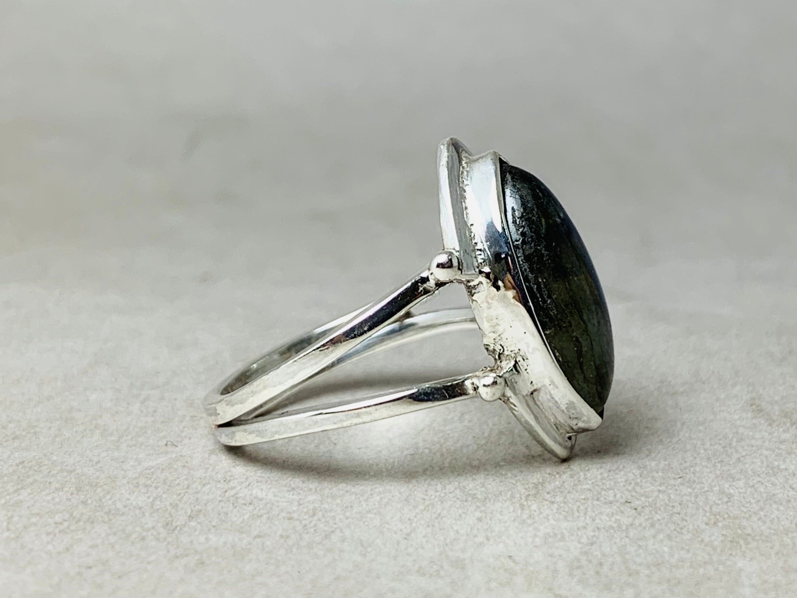 Marquiseschliff Labradorit Ring 925 Sterling Silber Statement Ring Edelstein Ring Handgemachter Boho Silber Ring