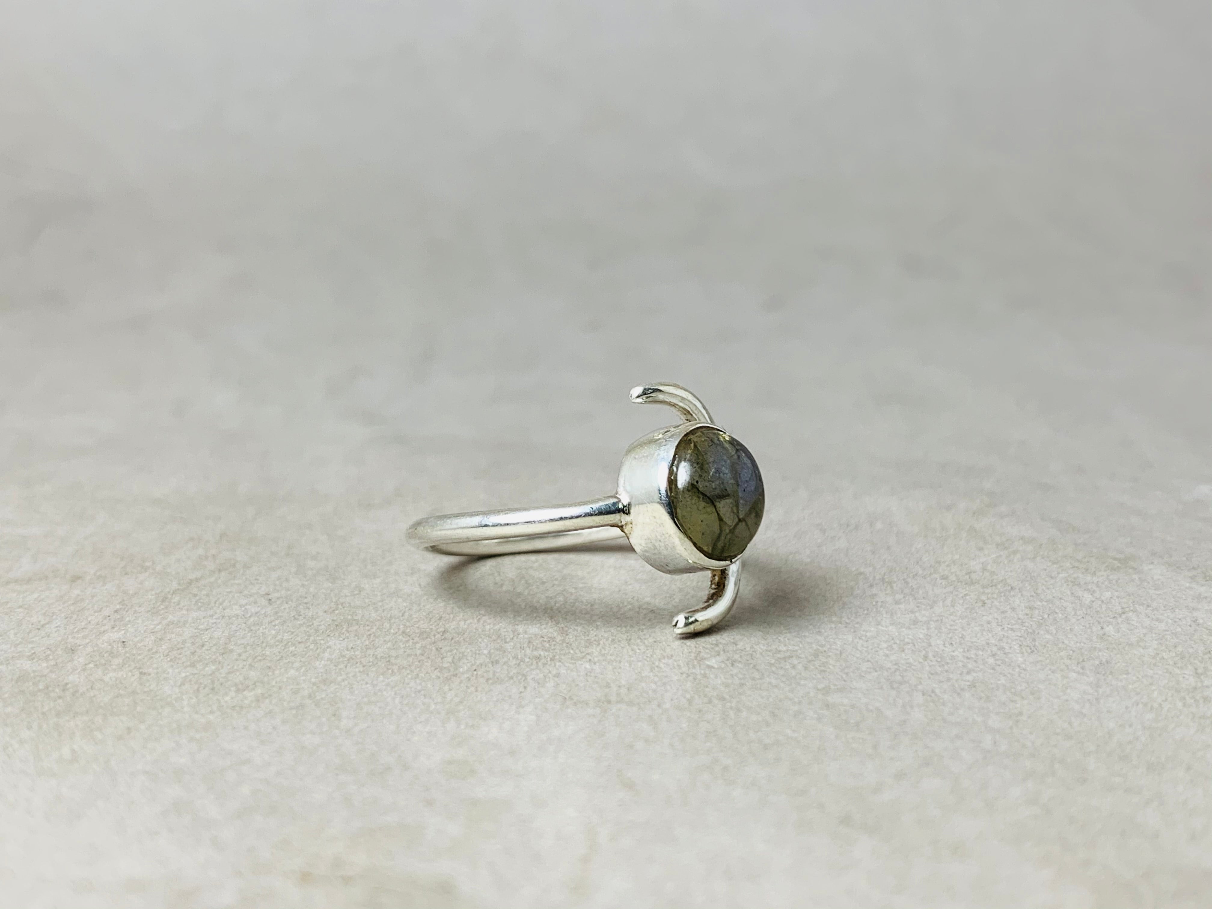 Labradoriet Edelsteen Ring 925 Zilveren Ring Handgemaakte Stapelring Boheemse Ring Delicate Ring Cadeau Voor Haar