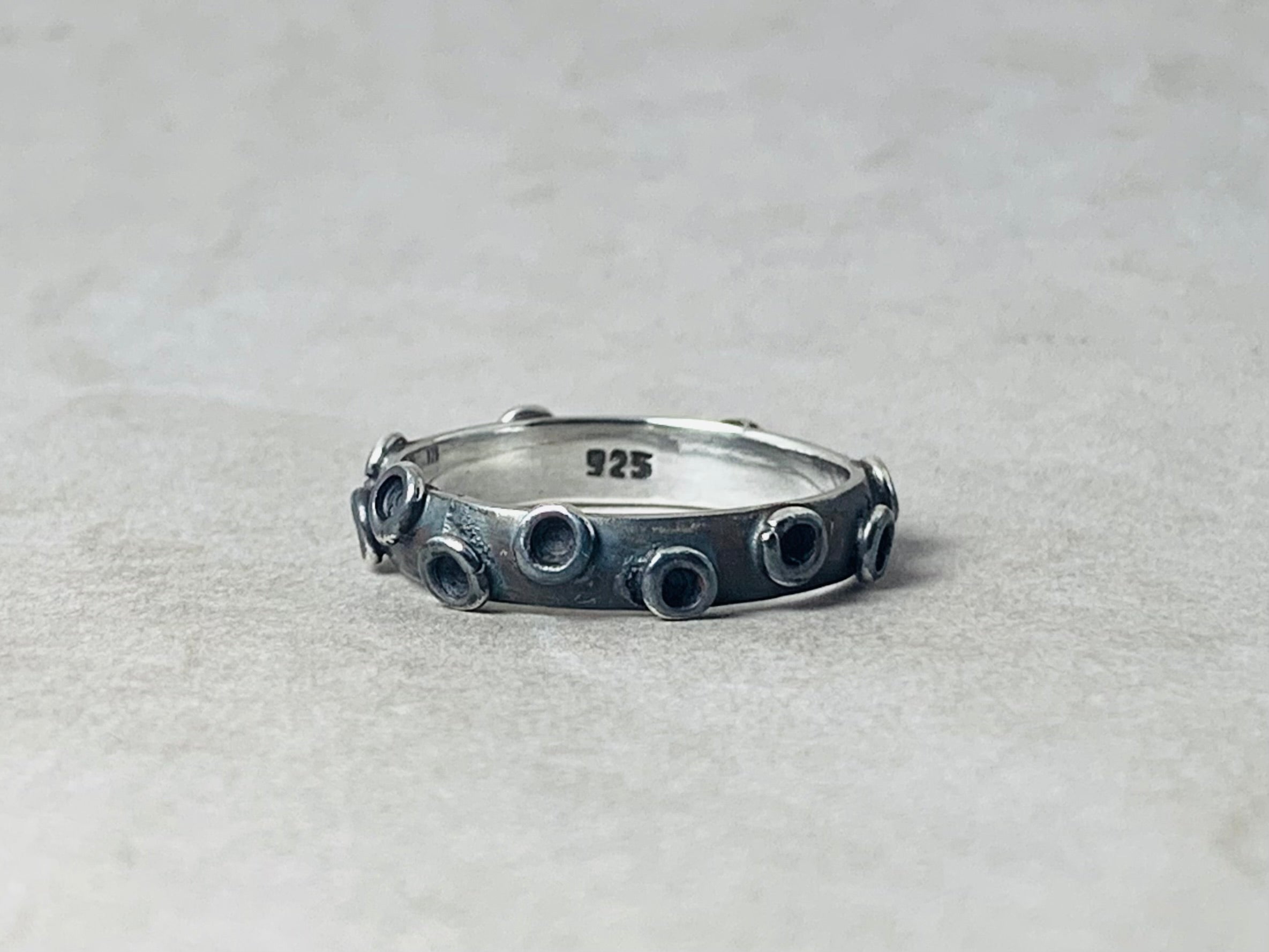 Silberner Oktopus Ring 925 Sterling Silber Ring Handgemachter minimalistischer oxidierter Ring Geschenk für sie Silberschmuck