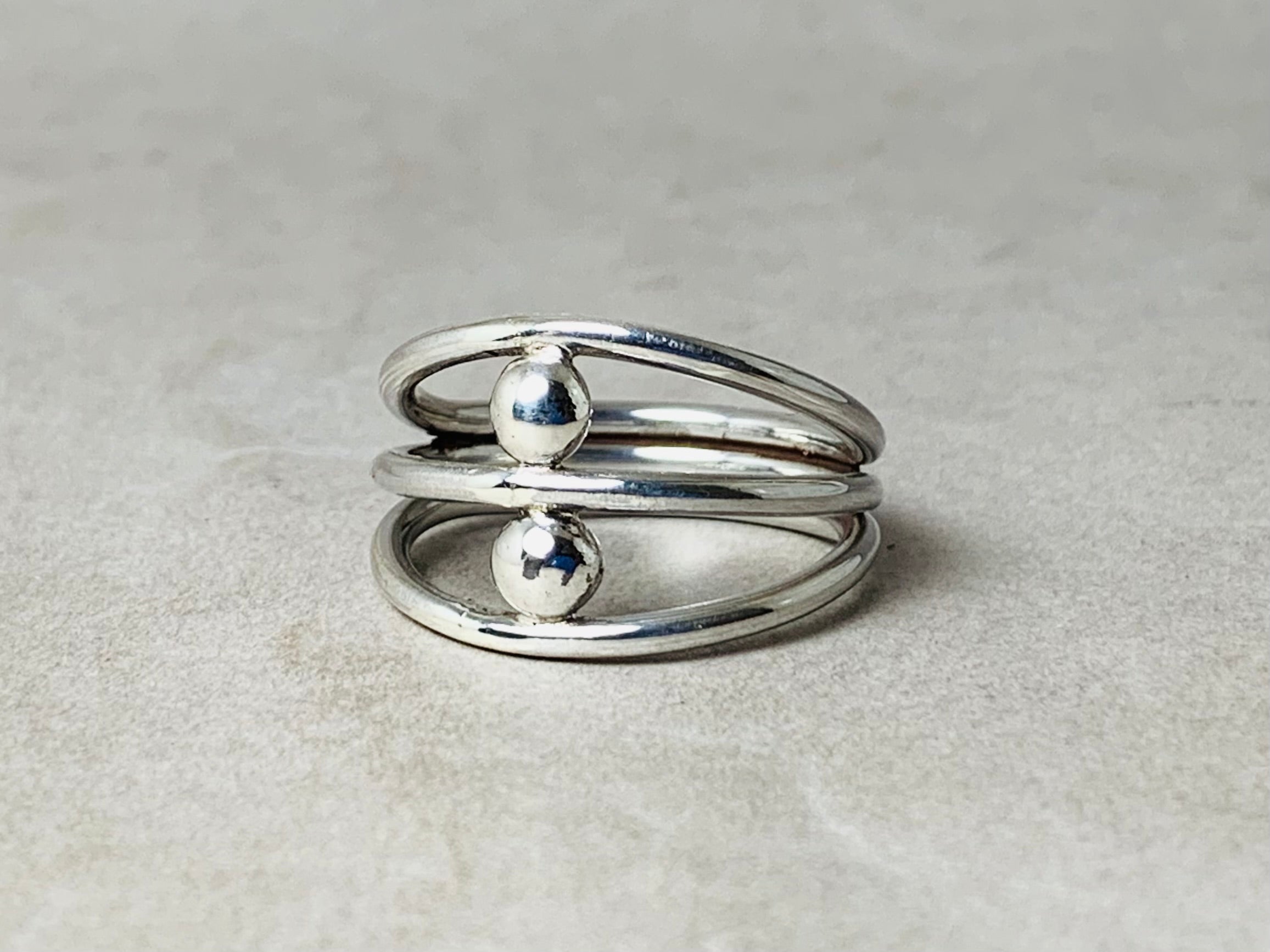 Doppelpunkt Ring 925 Silber Ring Handgemachter Ring Statement Ring Einzigartiger Ring Geschenk Für Sie