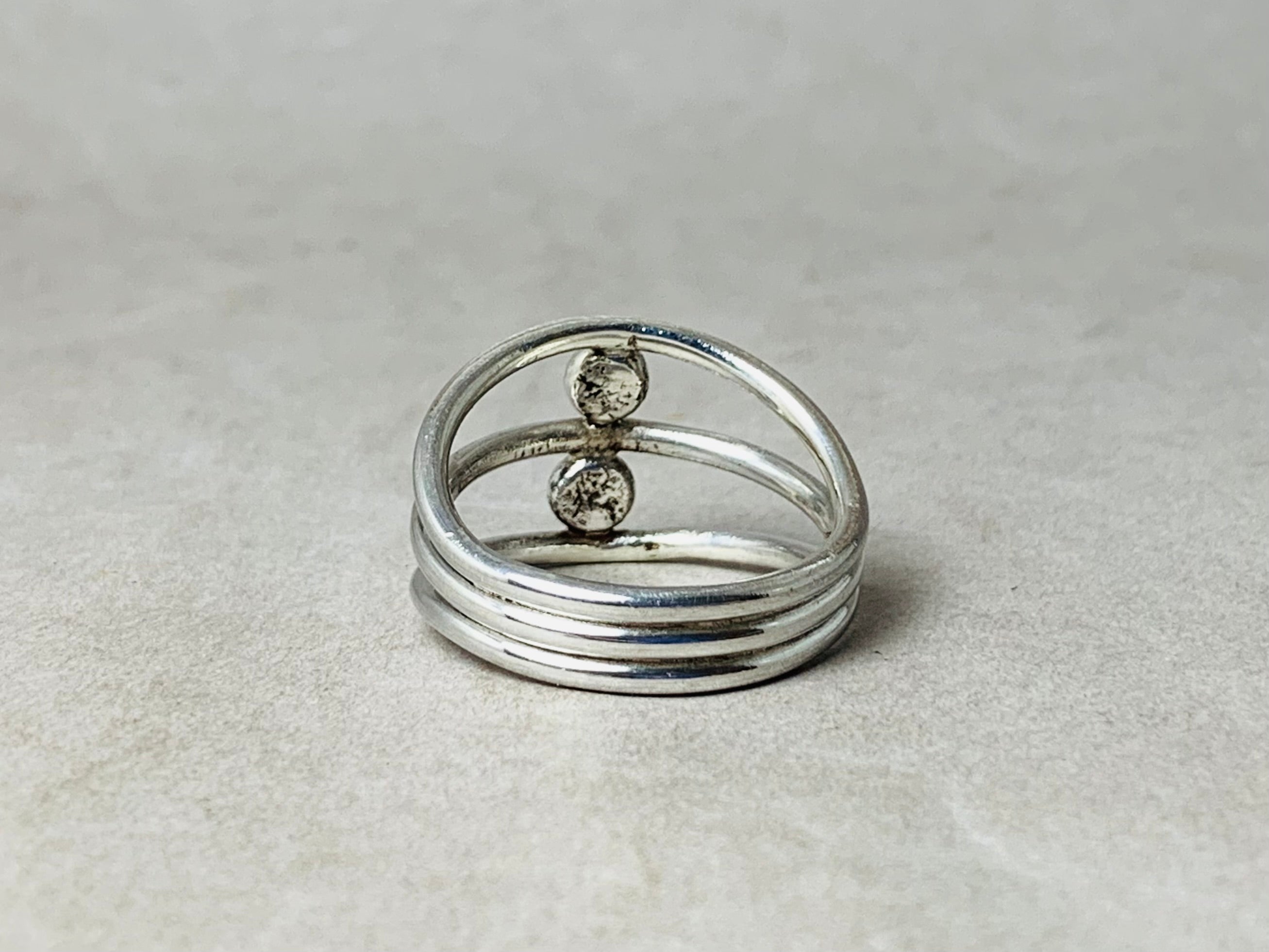 Doppelpunkt Ring 925 Silber Ring Handgemachter Ring Statement Ring Einzigartiger Ring Geschenk Für Sie
