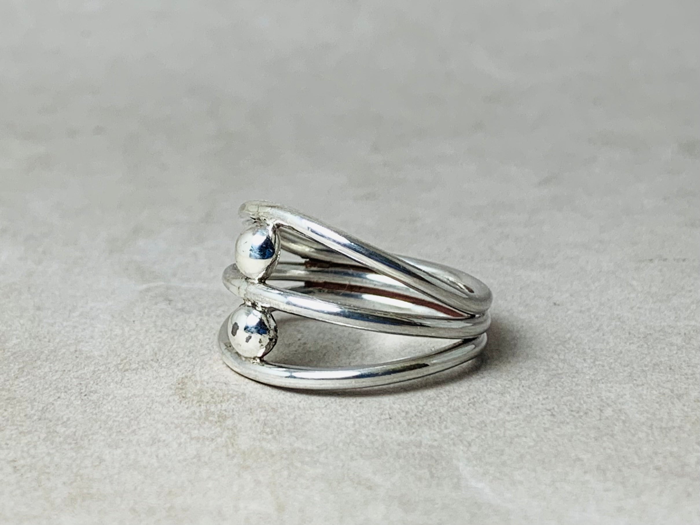 Doppelpunkt Ring 925 Silber Ring Handgemachter Ring Statement Ring Einzigartiger Ring Geschenk Für Sie