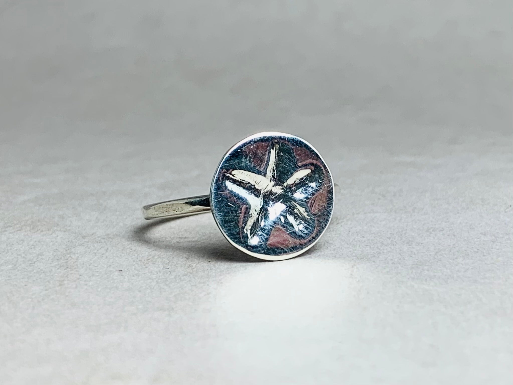 Sternring Statement-Ring Unisex Ring 925 Sterling Silber Chunky Ring Geschenk für Sie
