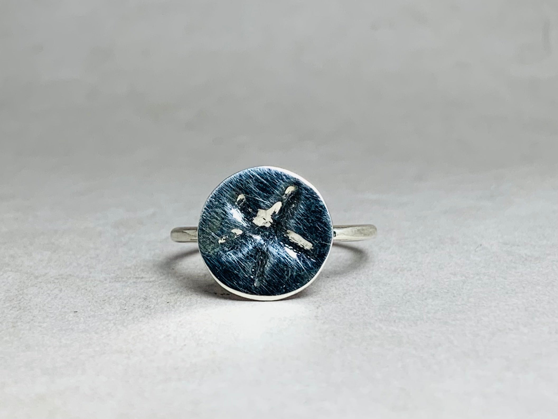 Sternring Statement-Ring Unisex Ring 925 Sterling Silber Chunky Ring Geschenk für Sie