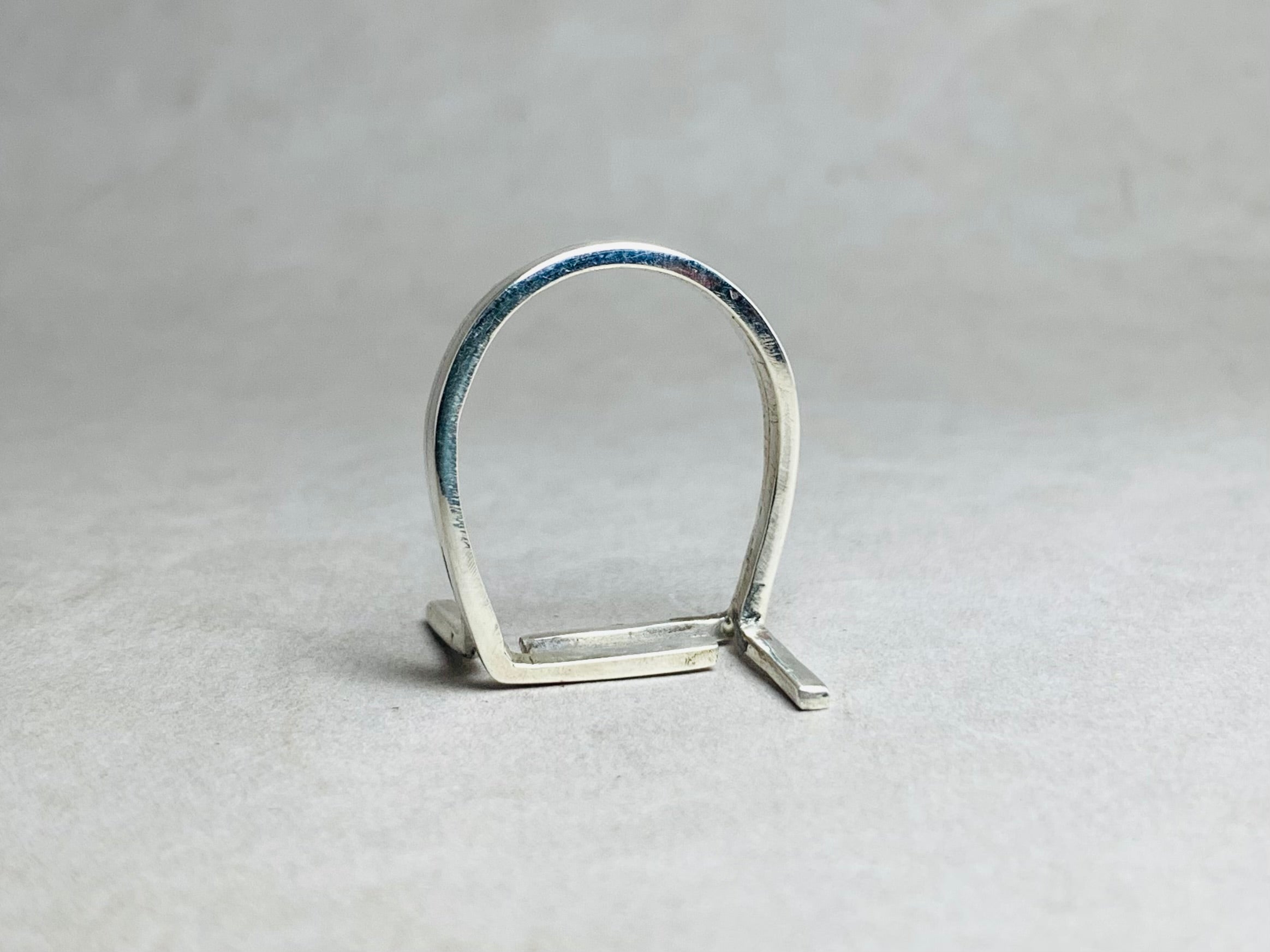 Stabring Zierlicher Damenring Statement Ring 925 Silberring Einzigartiger Stabring Verstellbarer Moderner Ring