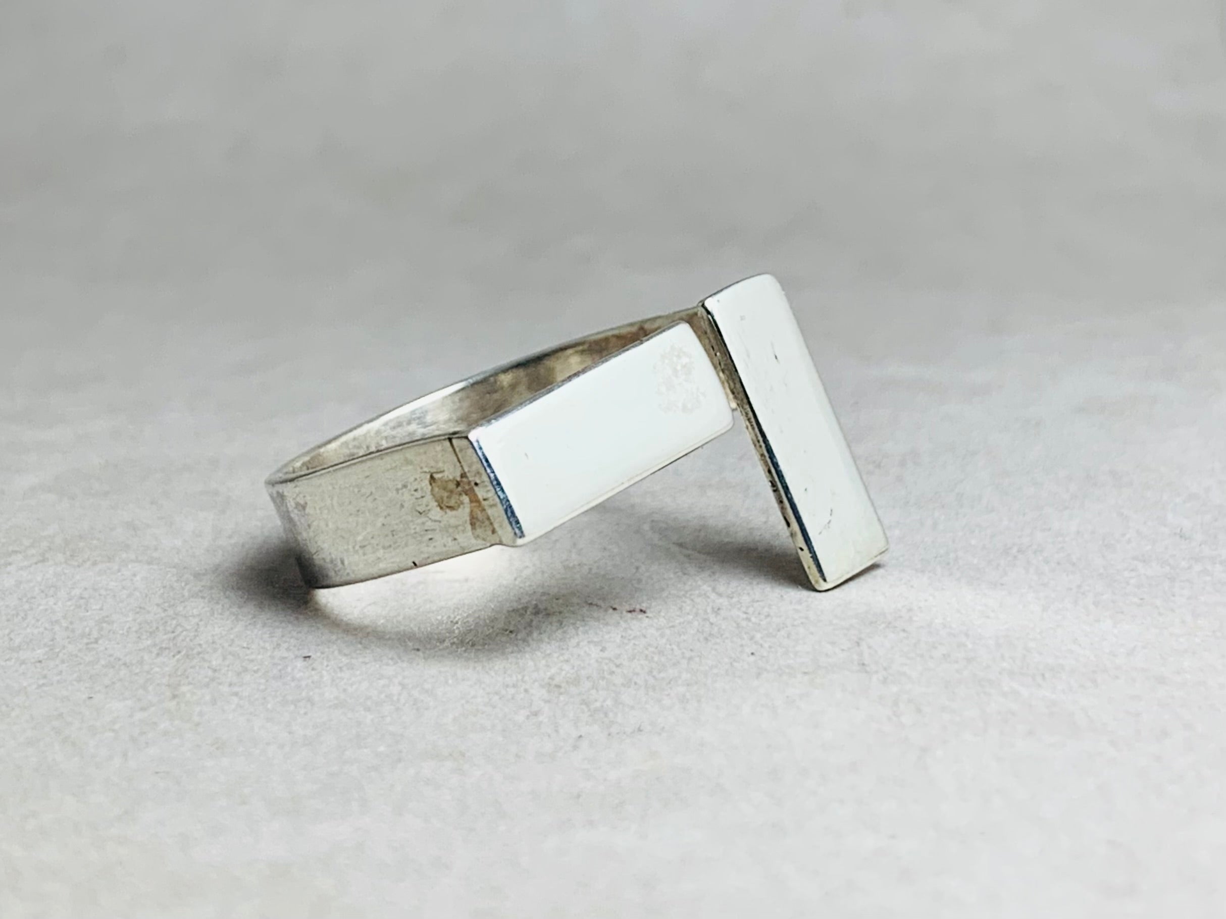 Bar Ring 925er Sterling Silber Ring Handgefertigter Statement Ring Eleganter Design Ring Doppelter Bar Ring Verstellbar