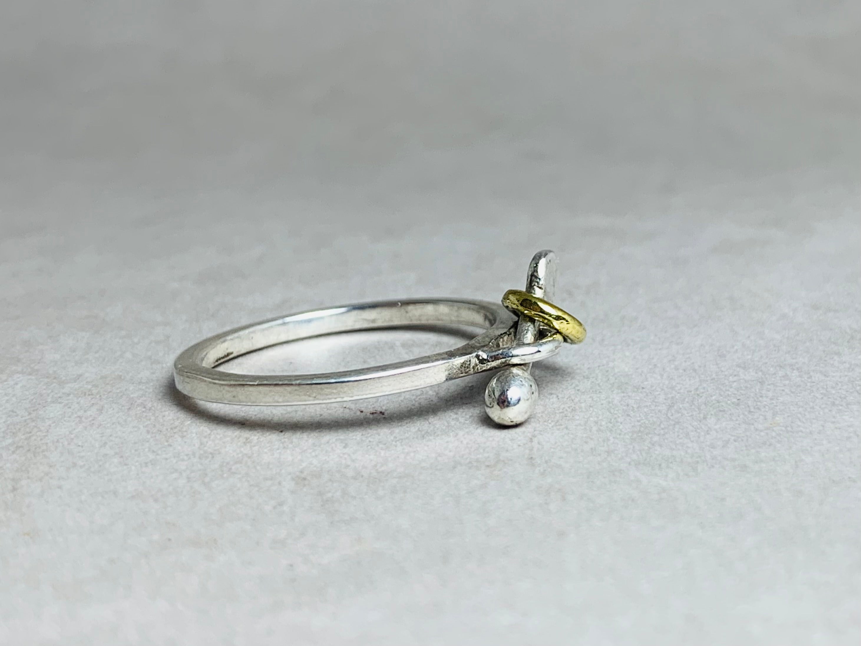 Silberner Barrenring 925 Sterling Silber Ring Handgefertigter Fidget-Ring für den Alltag Drehring Art Deco Ring Einzigartiger Ring
