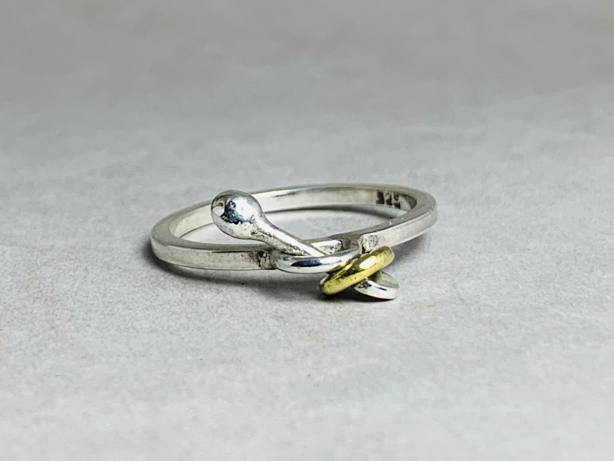 Silberner Barrenring 925 Sterling Silber Ring Handgefertigter Fidget-Ring für den Alltag Drehring Art Deco Ring Einzigartiger Ring