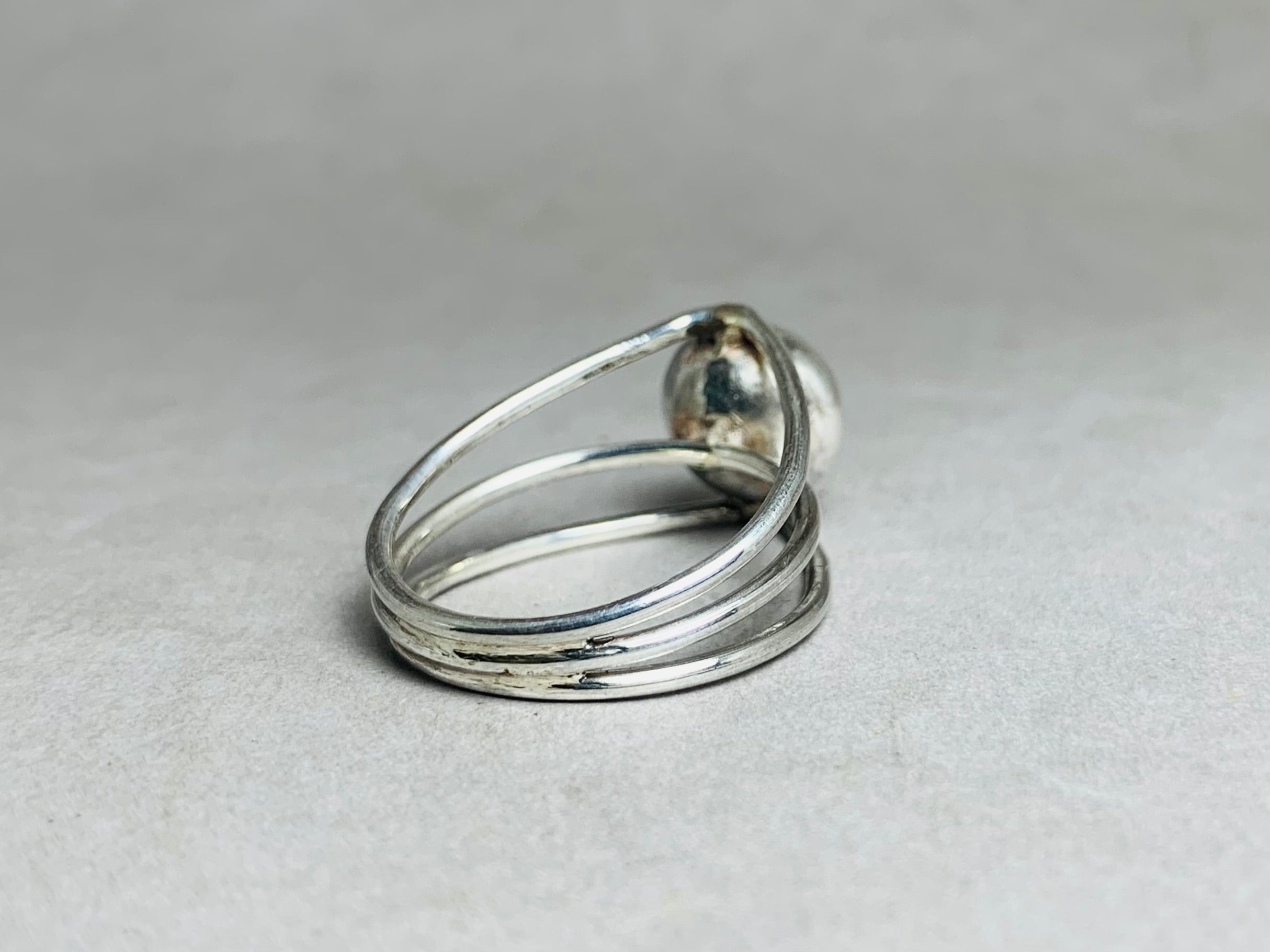 Kugelring 925 Sterling Silber Ring Statement Ring Modern Ring Minimalistischer Handgemachter Silberring
