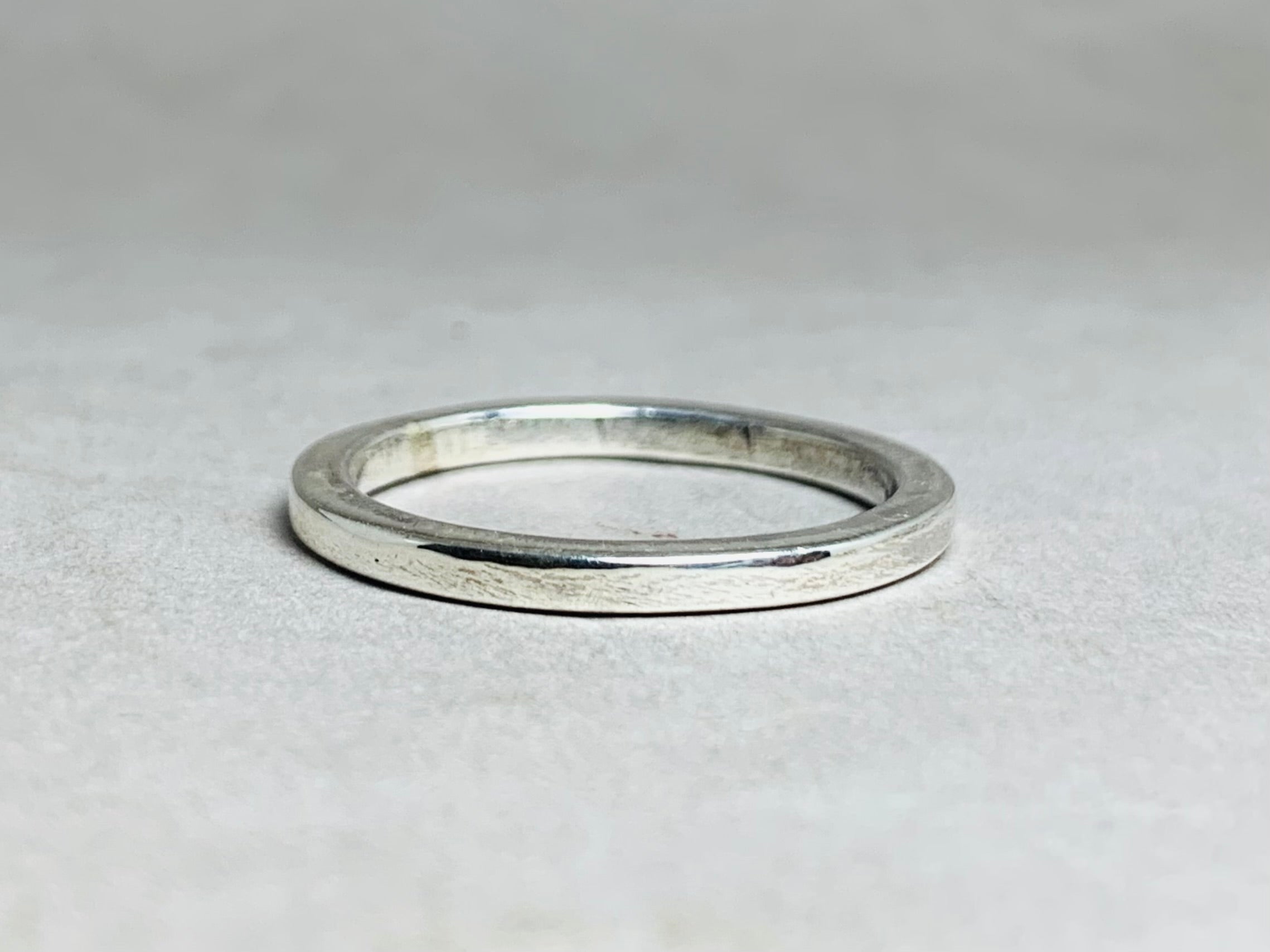 Flacher Bandring 925er Silberring Schmaler Silberring Schlichter Ring Alltagsschmuck Stapelring Unisex Ring