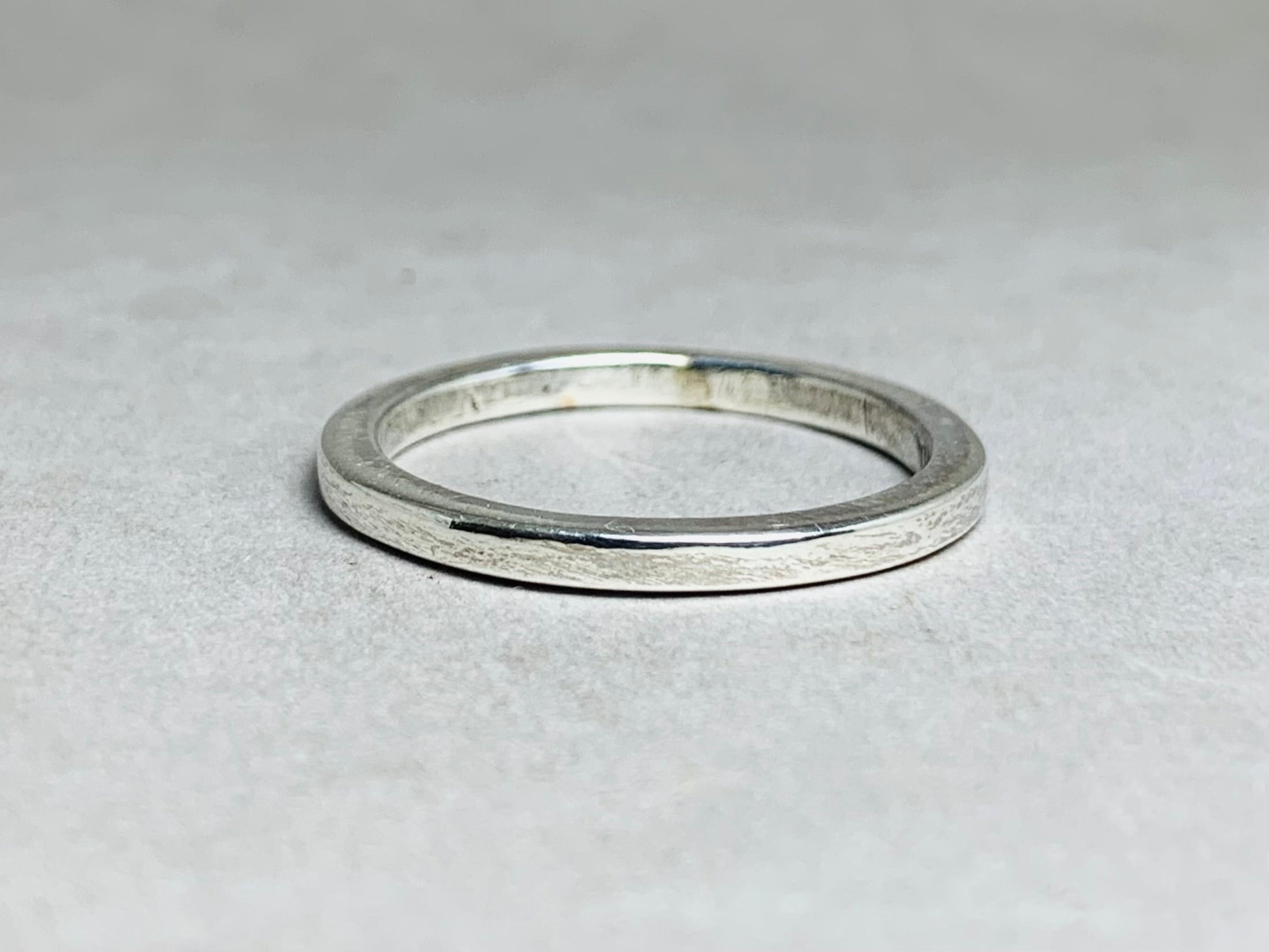 Flacher Bandring 925er Silberring Schmaler Silberring Schlichter Ring Alltagsschmuck Stapelring Unisex Ring