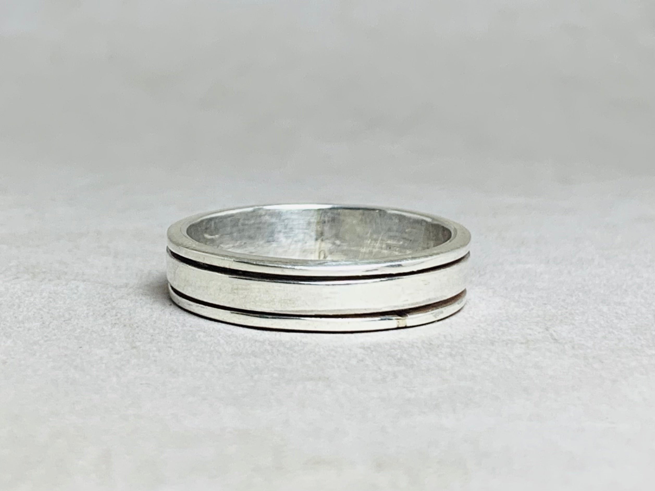 Spinner Ring 925 Zilveren Ring Fidget Minimalistische Spinner Angst Ring Meditatie Zorgen Ring Zilveren Band Ring