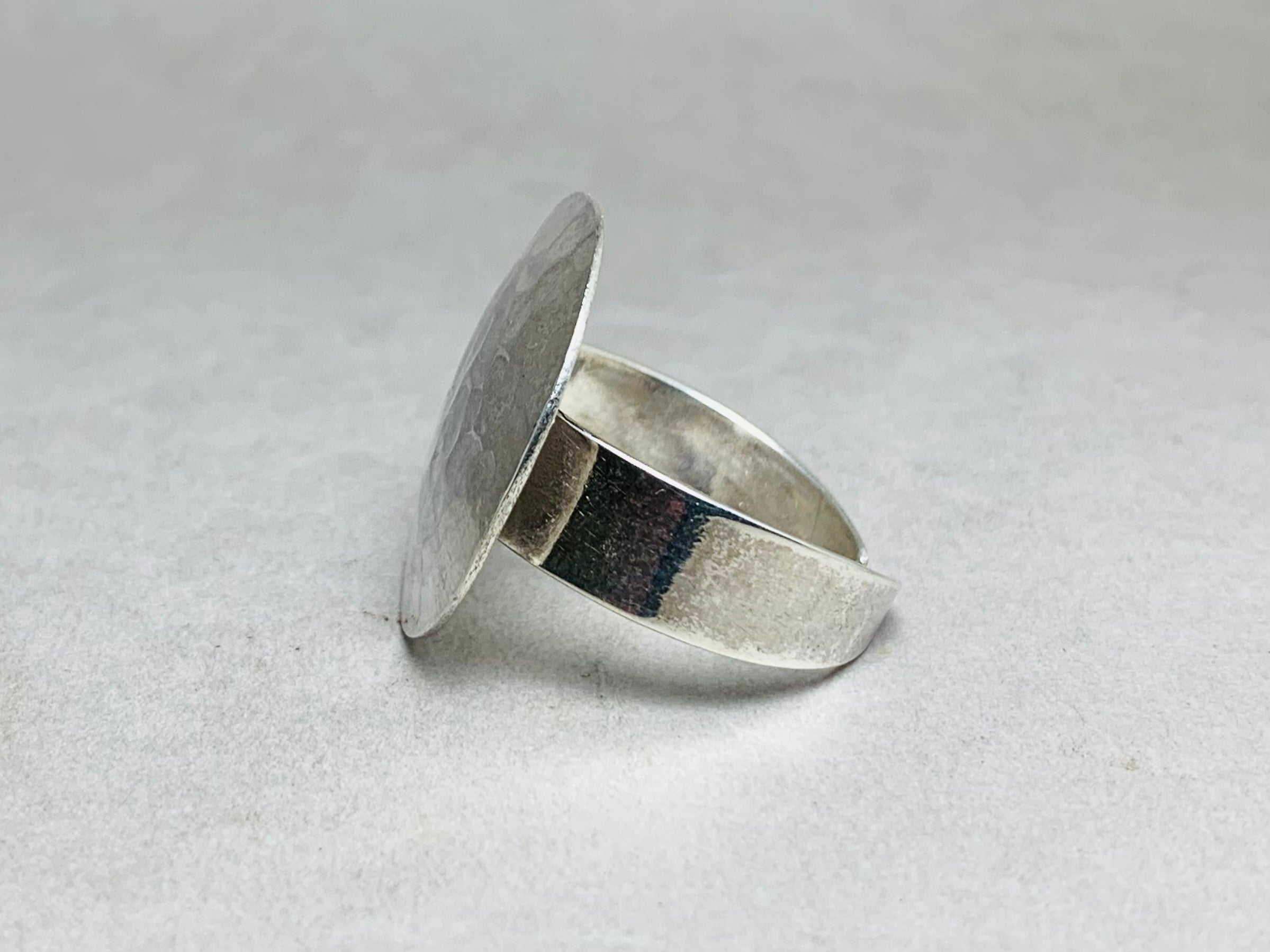 Gehämmerter Ring 925 Sterling Silber Ring Unisex Statement Ring Handgemachter Silberring Alltagsring Schwerer Bandring Geschenk für Sie