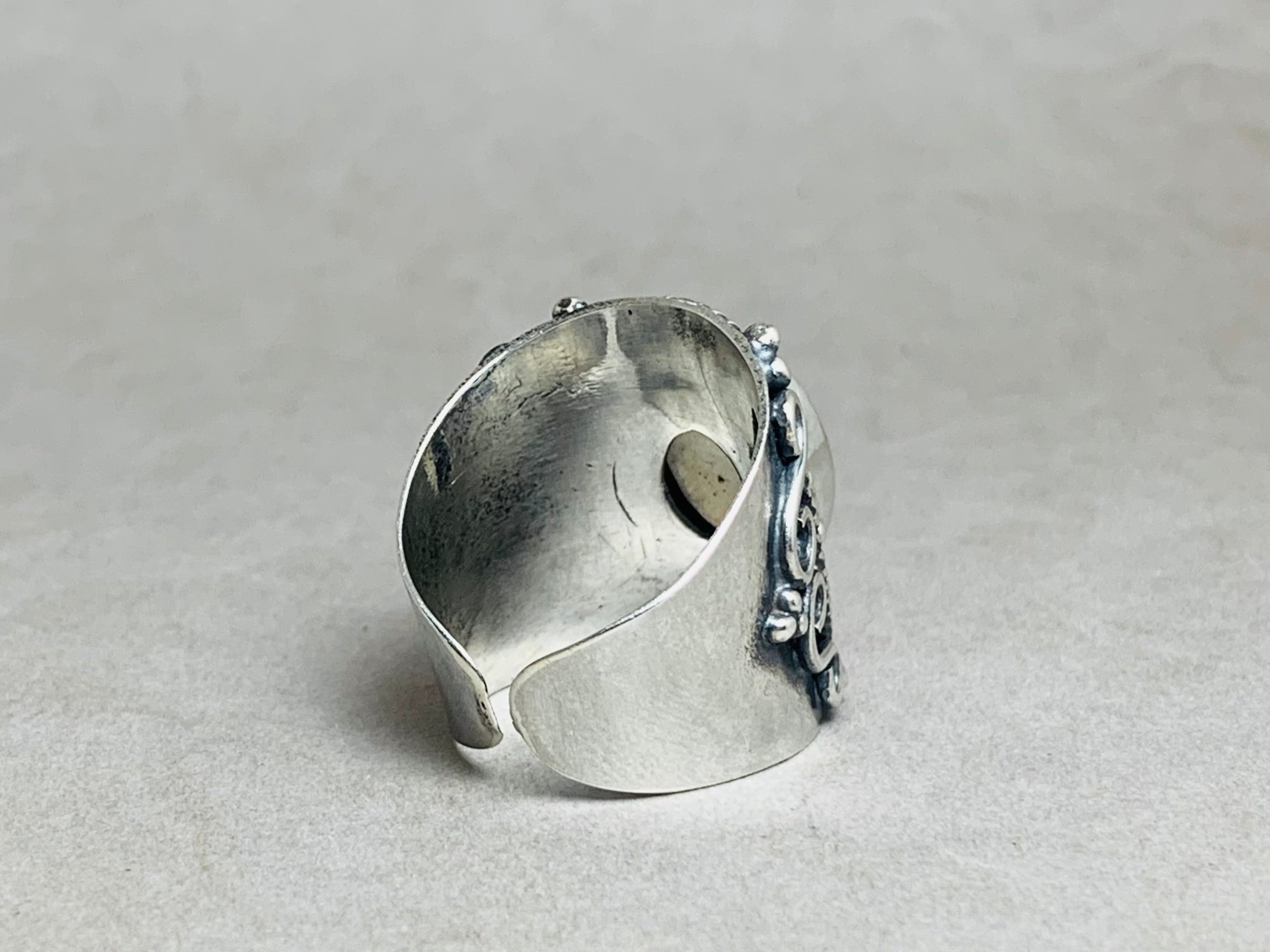 Mondstein Boho Ring 925 Sterlingsilber Ring Statement Ring Regenbogen Mondstein Juni Geburtsstein Geschenk für Sie