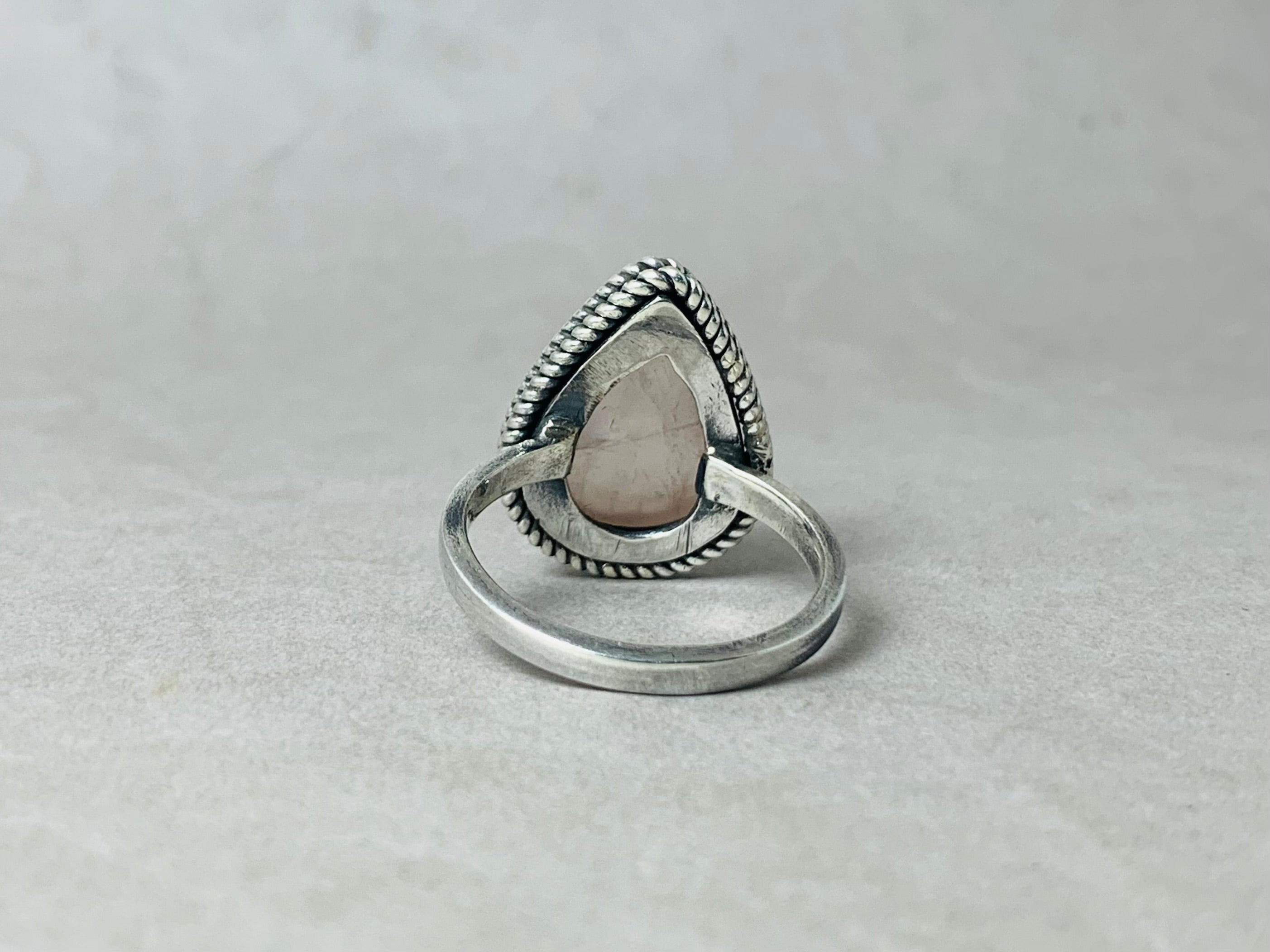 Rosenquarz Ring 925 Sterling Silber Ring Edelsteinring Januar Geburtsstein Geschenk für Sie