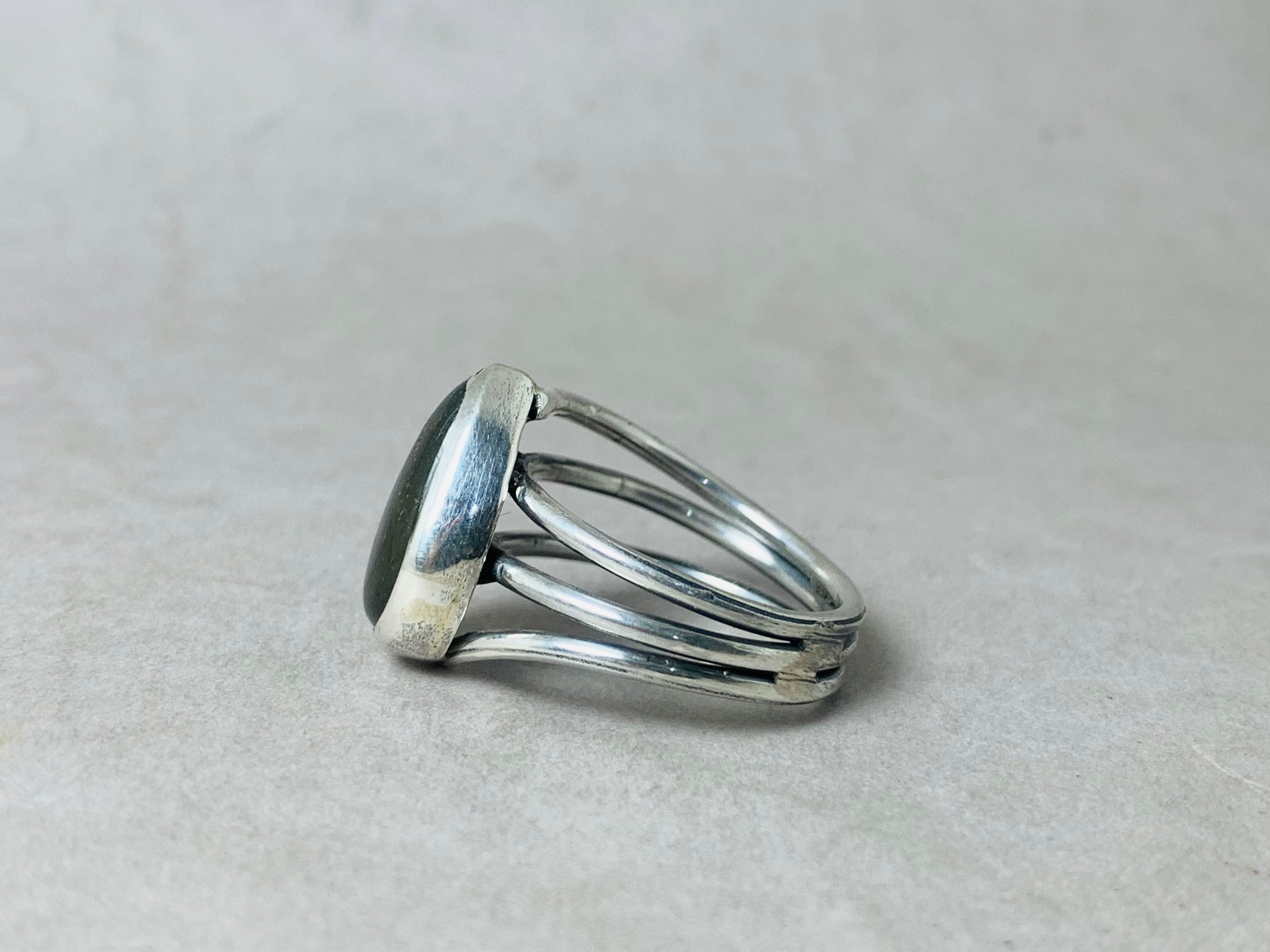 Labradorit Ring 925 Silber Ring Böhmischer Handgemachter Blauer Edelstein Ring Einzigartiger Ring
