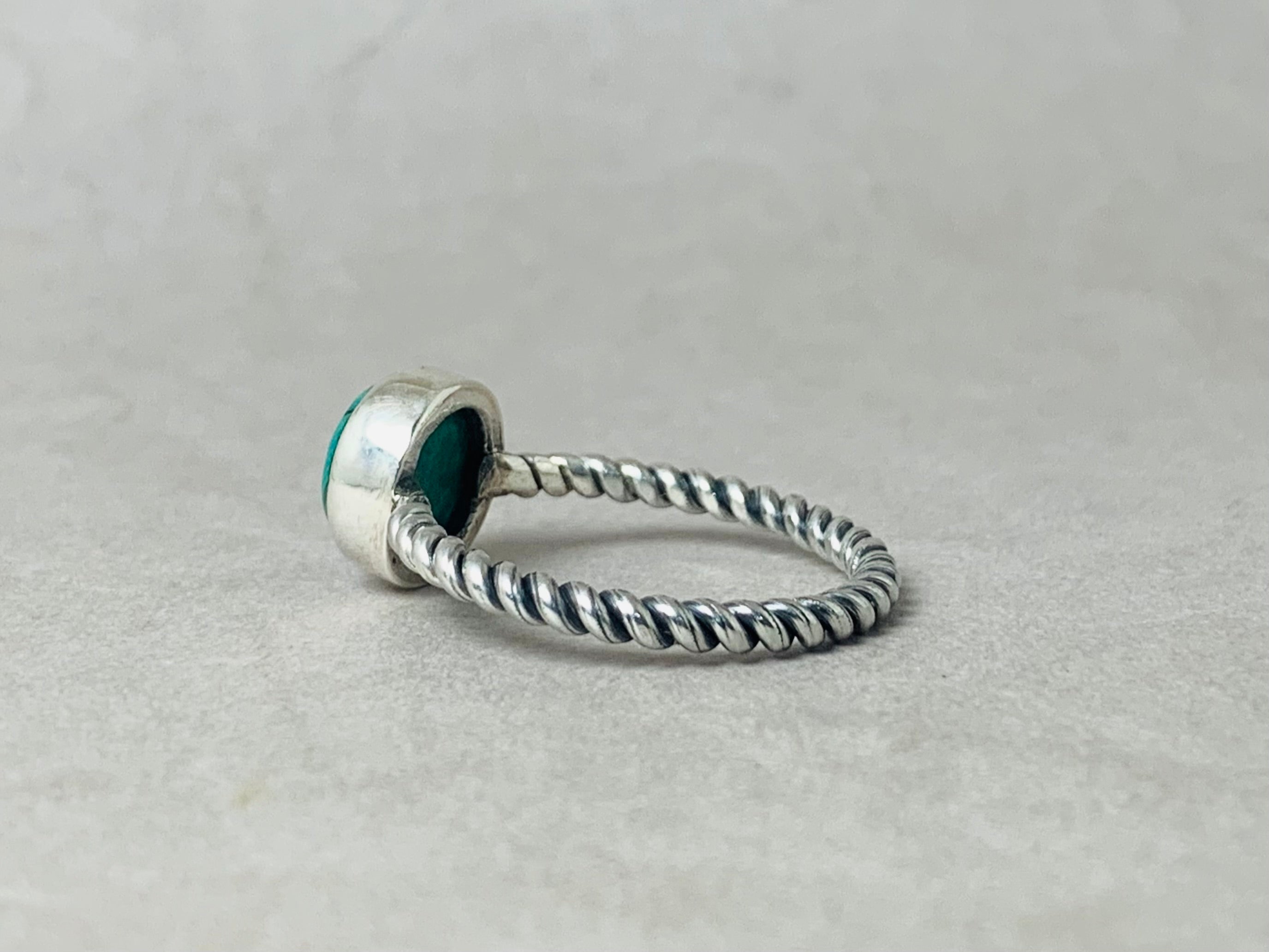 Boho Malachitring 925 Sterling Silber Ring Grüner Stein Ring Natürlicher Grüner Edelstein Ring