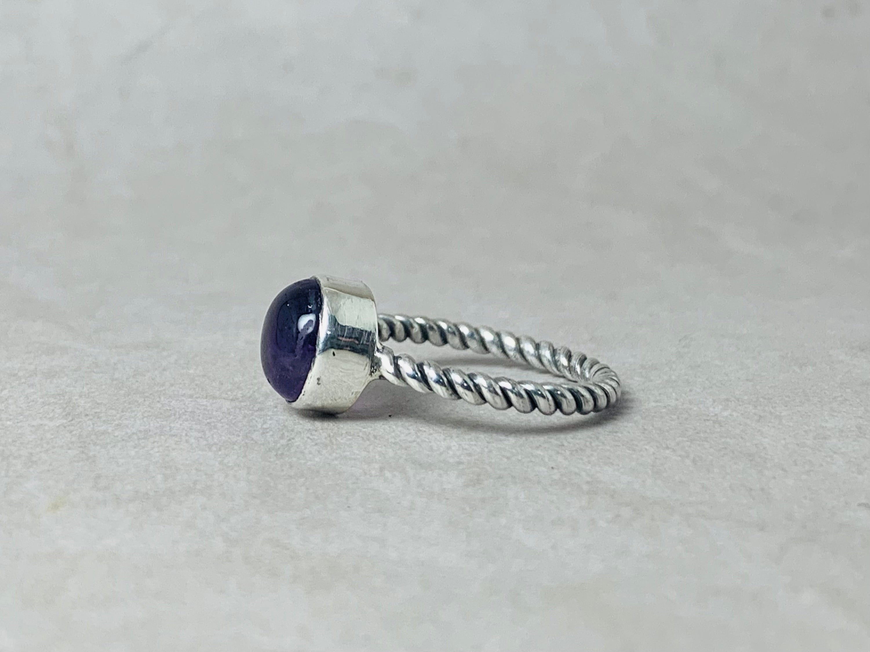 Amethyst Ring 925 Sterling Silber Edelstein Ring Handgemachter Ring Boho Silber Ring Alltagsring Edelsteinring