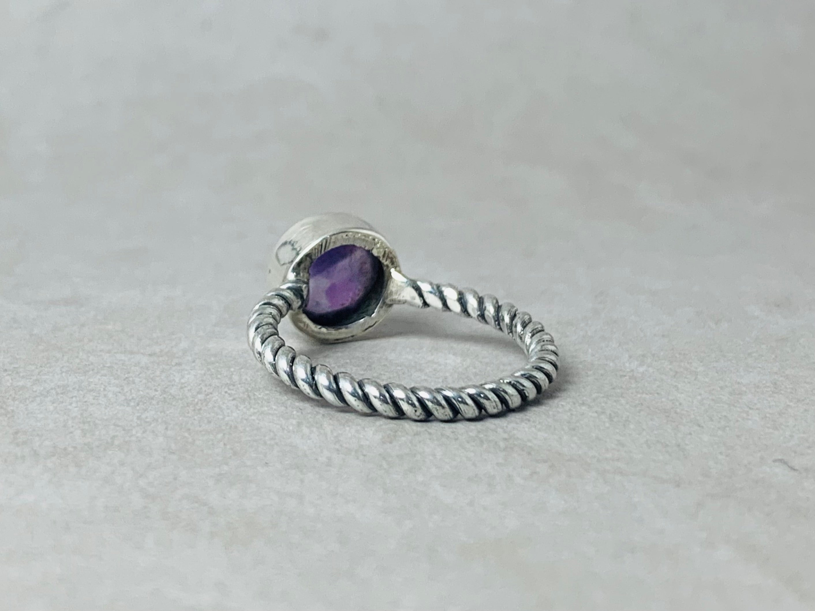 Amethyst Ring 925 Sterling Silber Edelstein Ring Handgemachter Ring Boho Silber Ring Alltagsring Edelsteinring