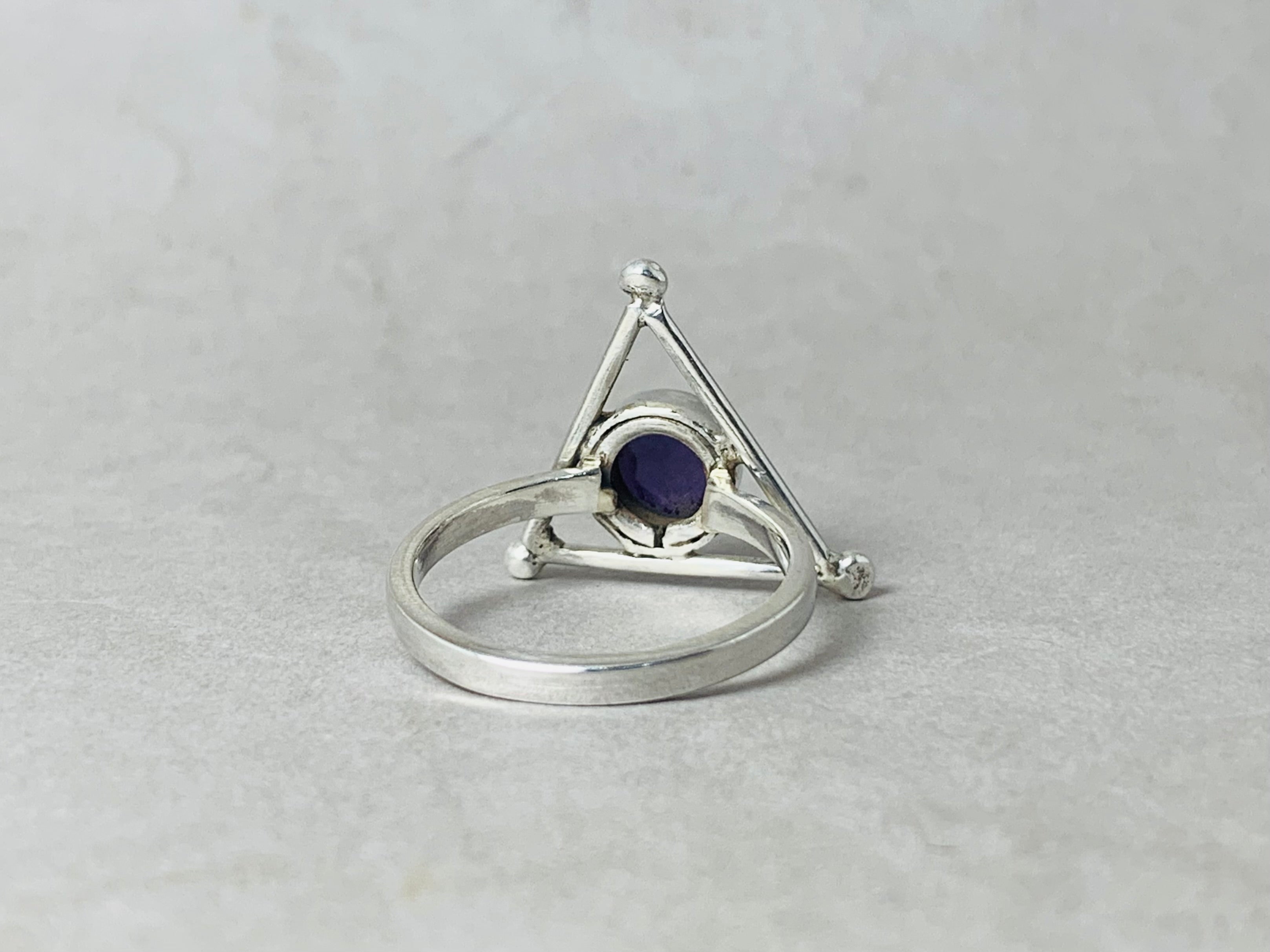 Amethist Zilveren Ring 925 Sterling Zilveren Ring Natuurlijke Amethist Februari Geboortesteen Ring Ring voor Dames Genezende Kristal