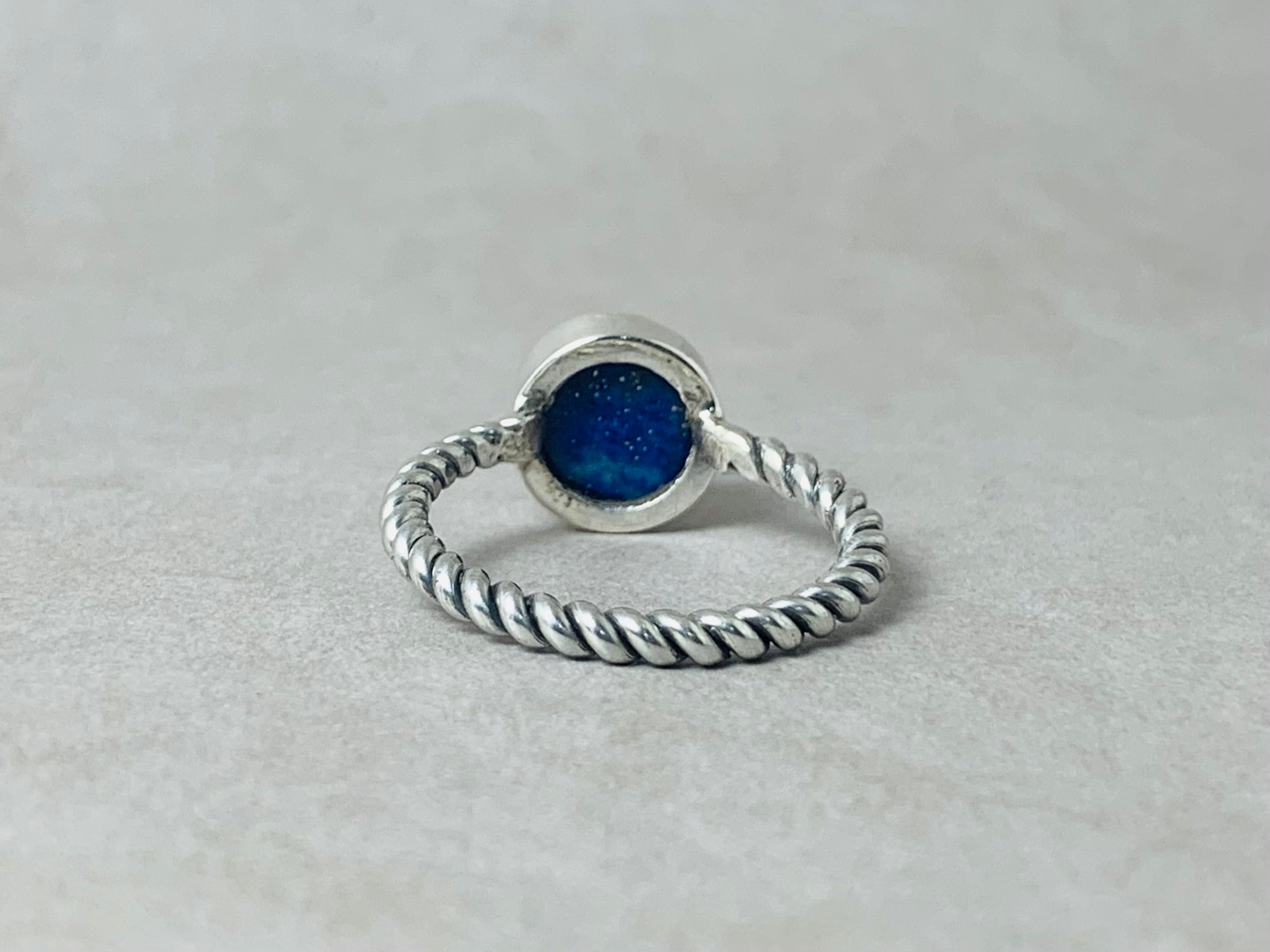Lapislazuli Ring 925 Silber Ring Handgemachter Ring Stapelring Blauer Edelstein Ring Minimalistischer Ring