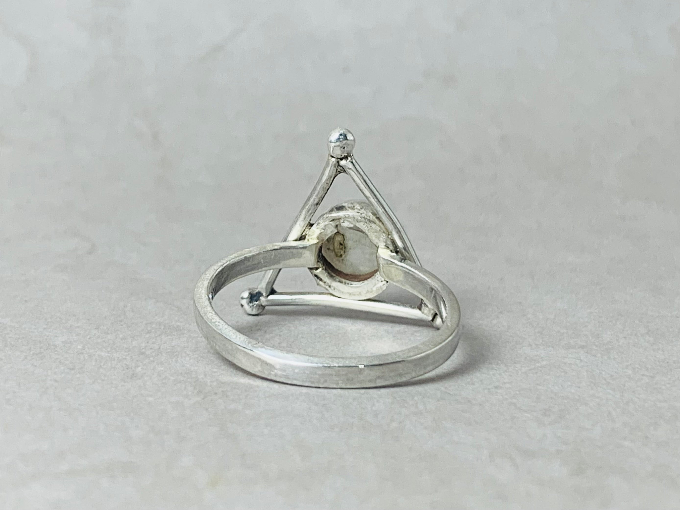 Natürlicher Mondstein Ring 925 Silber Ring Handgemachter Ring Damen Ring Schmuck für sie Blitzender Mondstein Ring