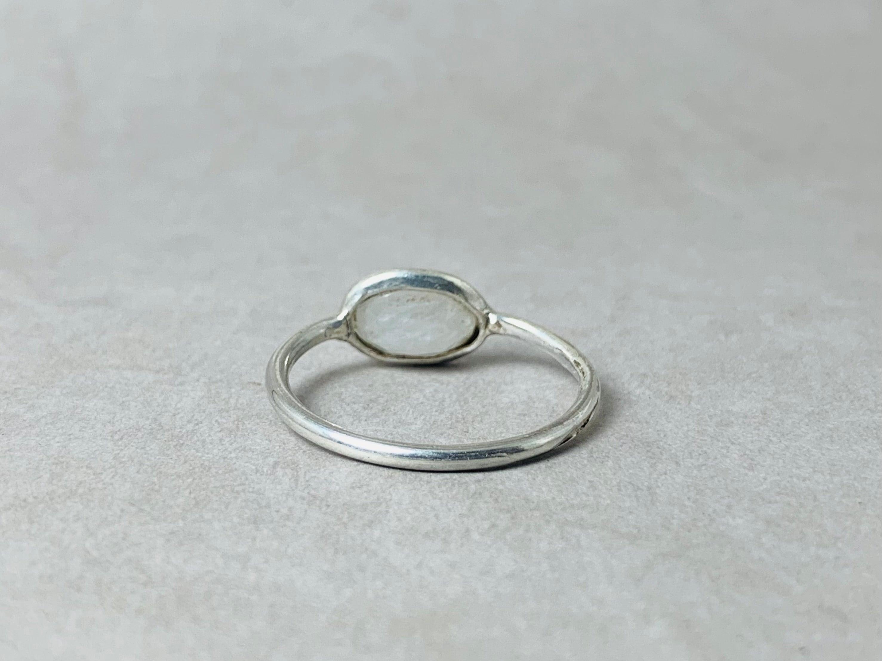 Geschliffener Mondstein Ring 925 Silber Ring Facettierter Mondstein Handgefertigter Ring Geburtsstein Ring Edelstein Stapelring