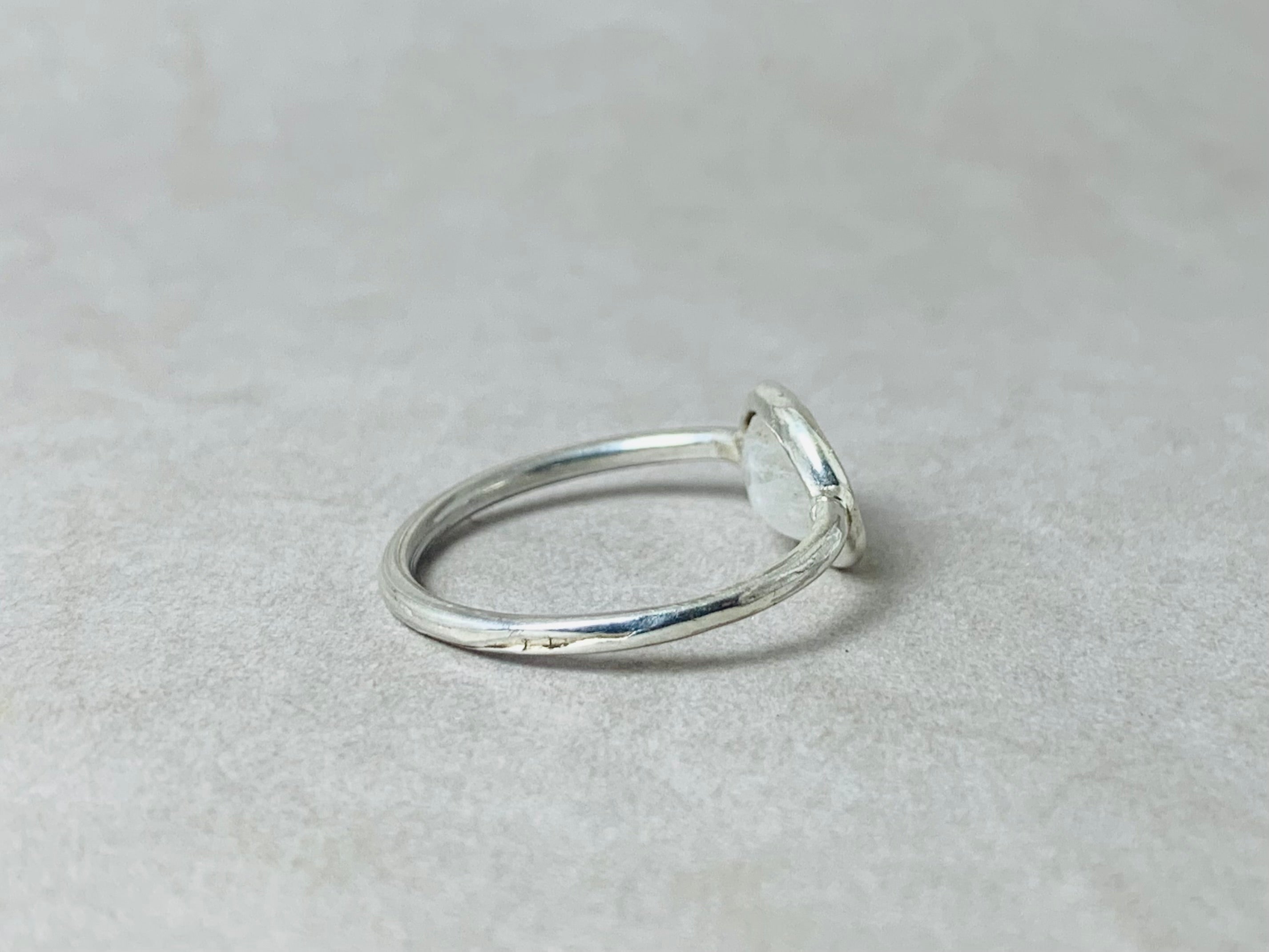 Geschliffener Mondstein Ring 925 Silber Ring Facettierter Mondstein Handgefertigter Ring Geburtsstein Ring Edelstein Stapelring
