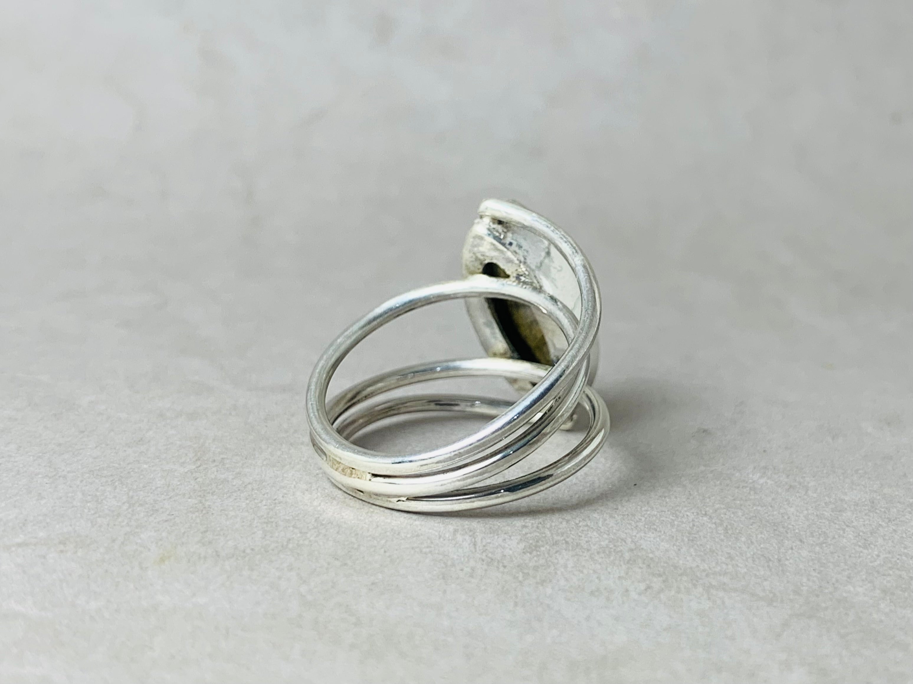 Natürlicher Labradorit Ring 925 Silber Ring Handgefertigter Marquise Labradorit Blauer Blitzender Edelstein Statement Ring