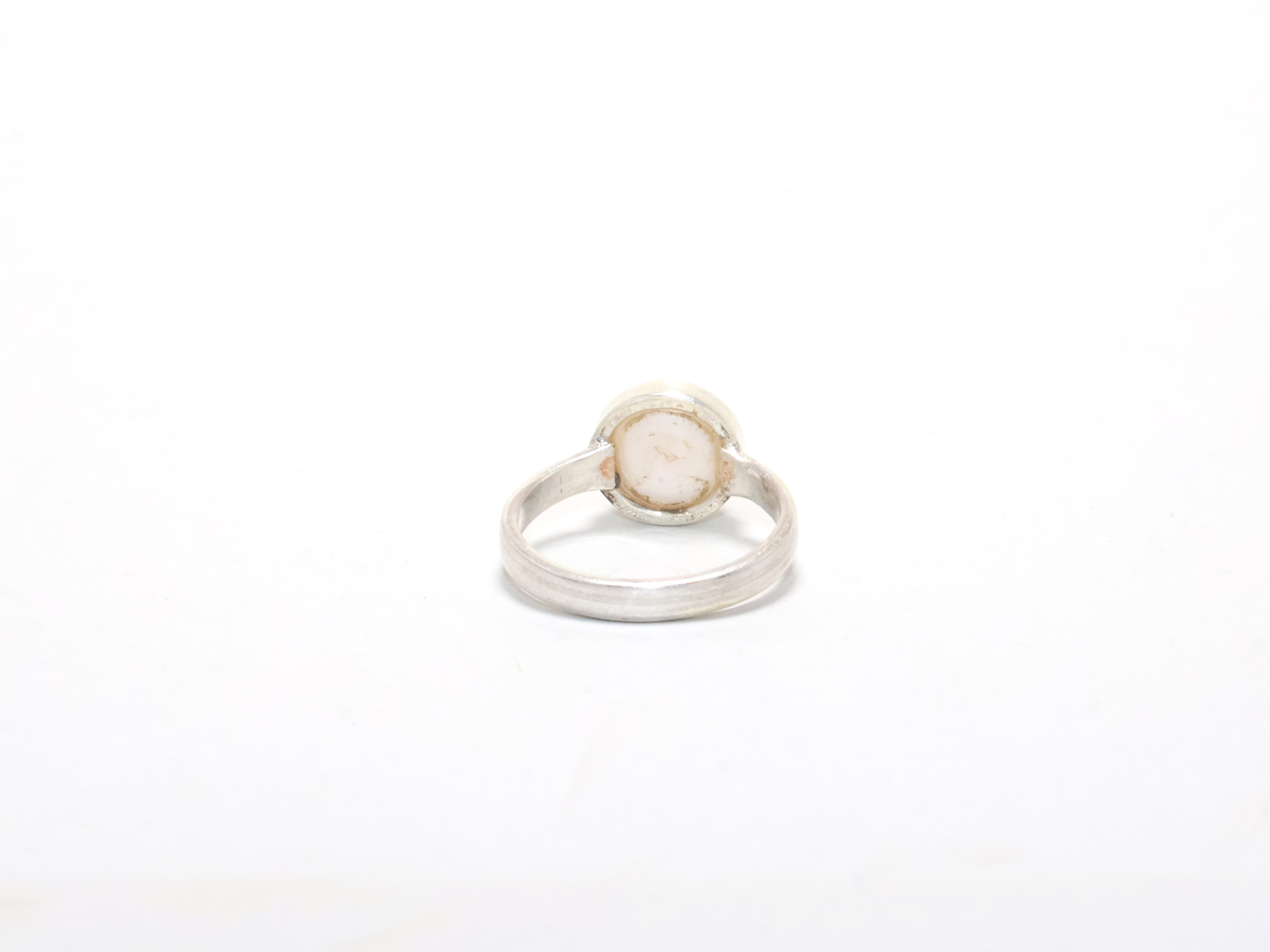 Silber Perle Minimalistischer Ring 925 Silberring Handgemachter Zarter Ring Alltagsring Geschenk für Sie Damenring Stapelring