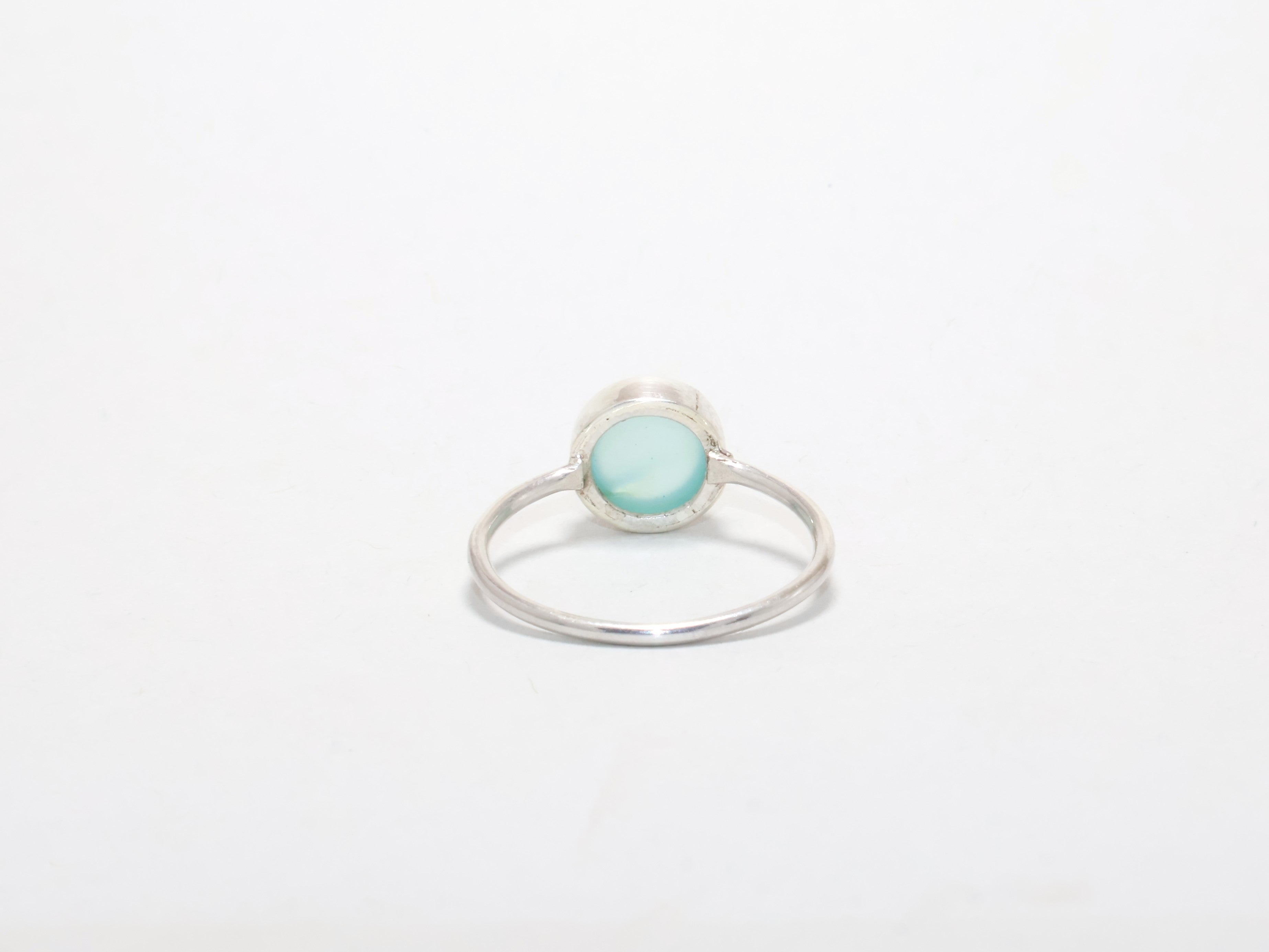Aquachrysoprase Ring Minimalistische Ring 925 Zilveren Ring Handgemaakte Sierlijke Ring Dagelijkse Ring Damesring Stapelring