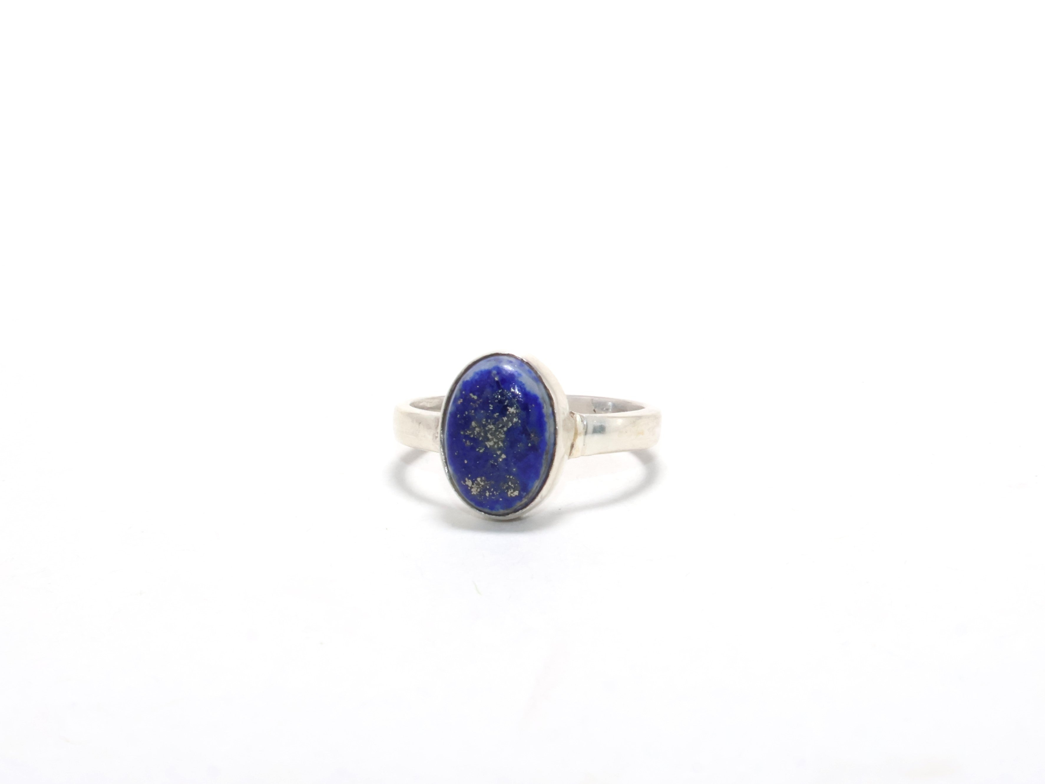 Lapislazuli Ring Edelsteinring für Damen 925 Sterling Silber Stapelring Echter Lapis Ring