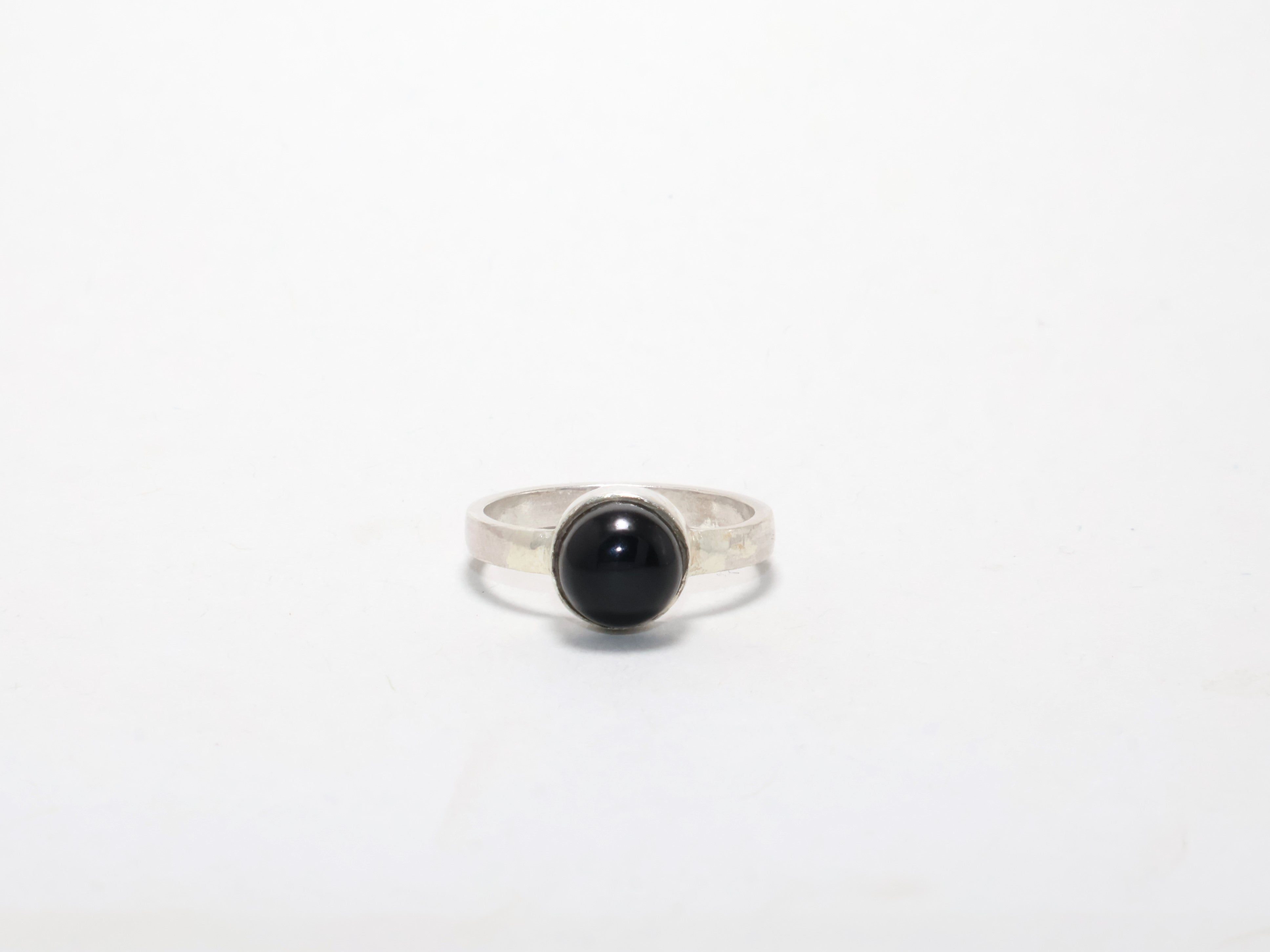 Ovale Form Schwarz Onyx Ring 925 Sterling Silber Handgemachter Ring Stapelring Boho Silber Ring
