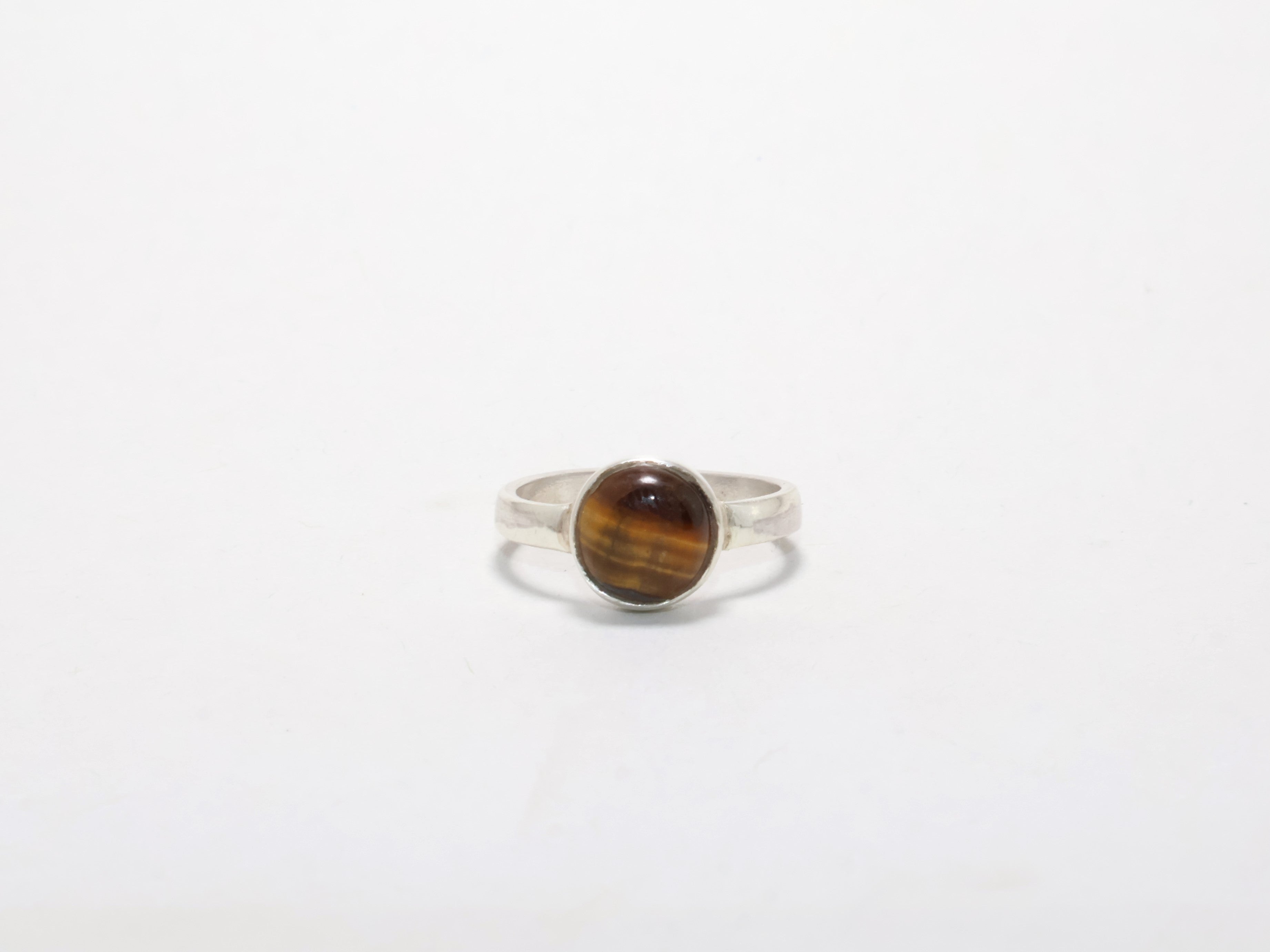 Handgefertigter Ring Tigerauge Ring Stapelring 925 Sterling Silber Ring Geschenk für Sie Versprechensring Geschenk für Freundin