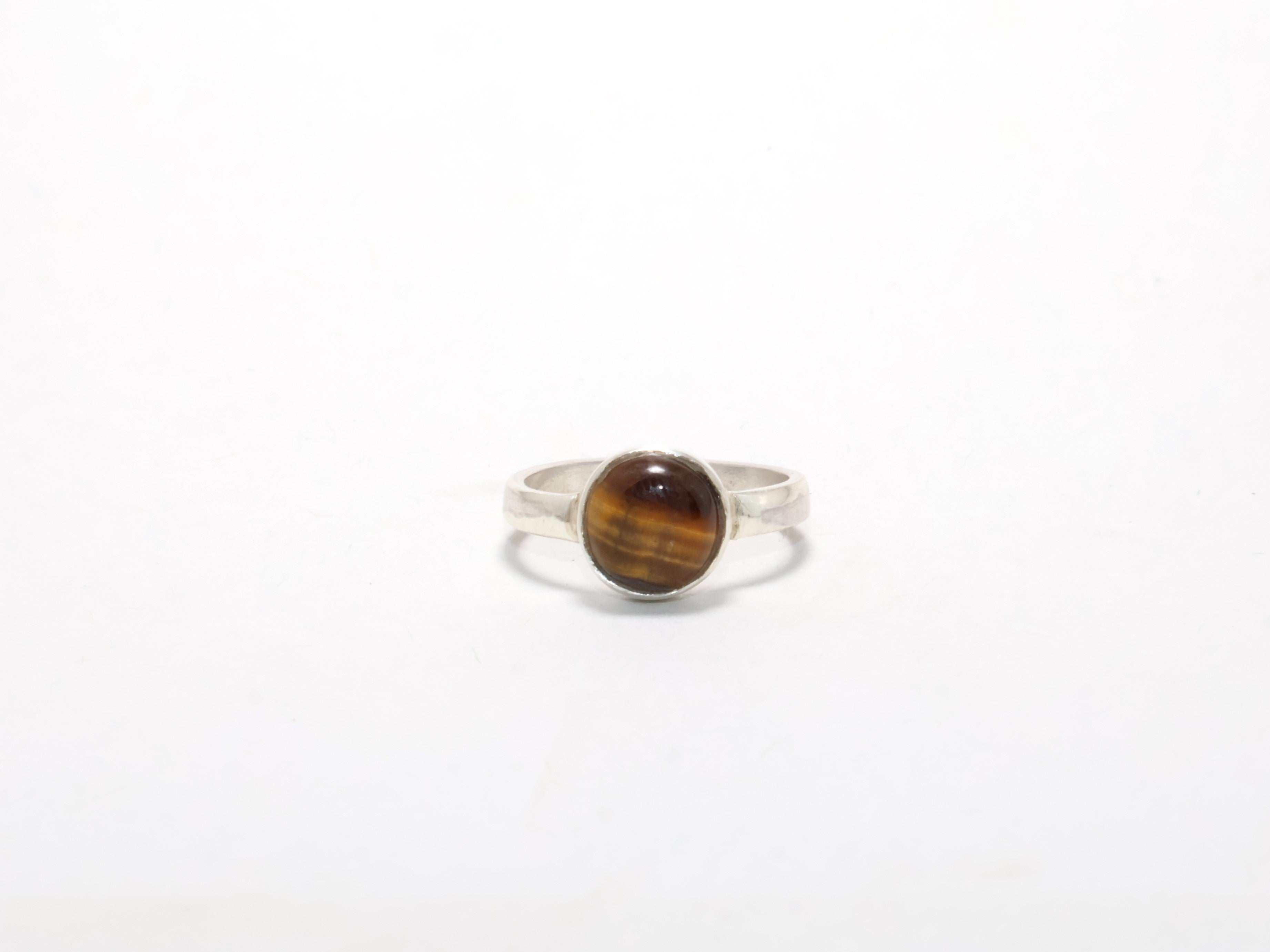 Handgefertigter Ring Tigerauge Ring Stapelring 925 Sterling Silber Ring Geschenk für Sie Versprechensring Geschenk für Freundin