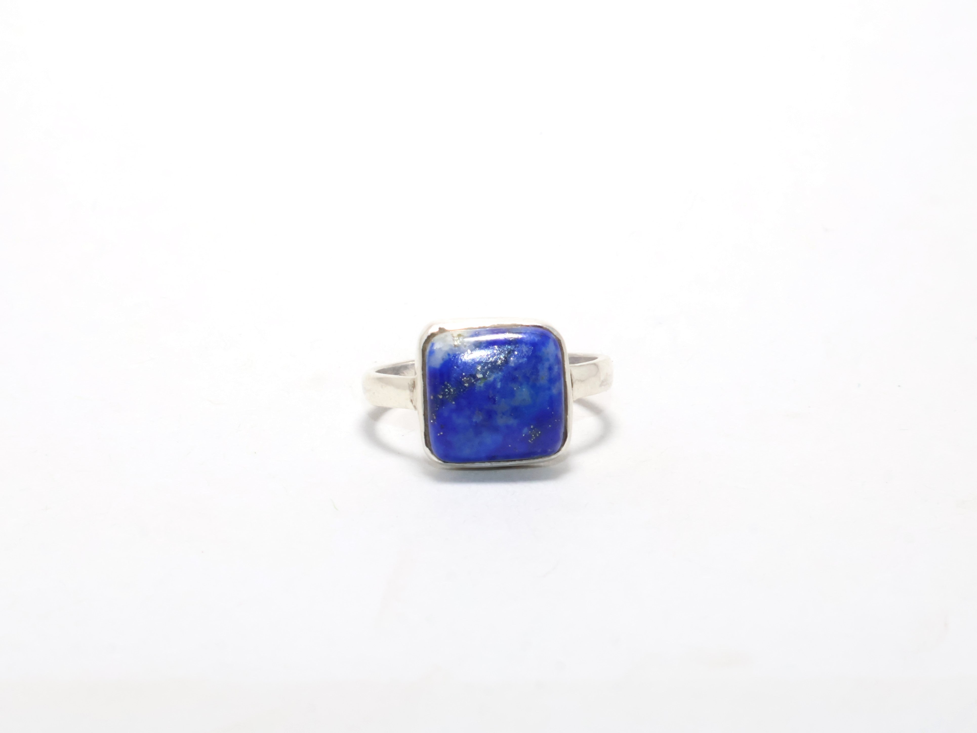 Echter Lapislazuli Ring Handgemachter Stacking Ring Handgemachter Ring 925 Sterling Silber Blauer Edelsteinring