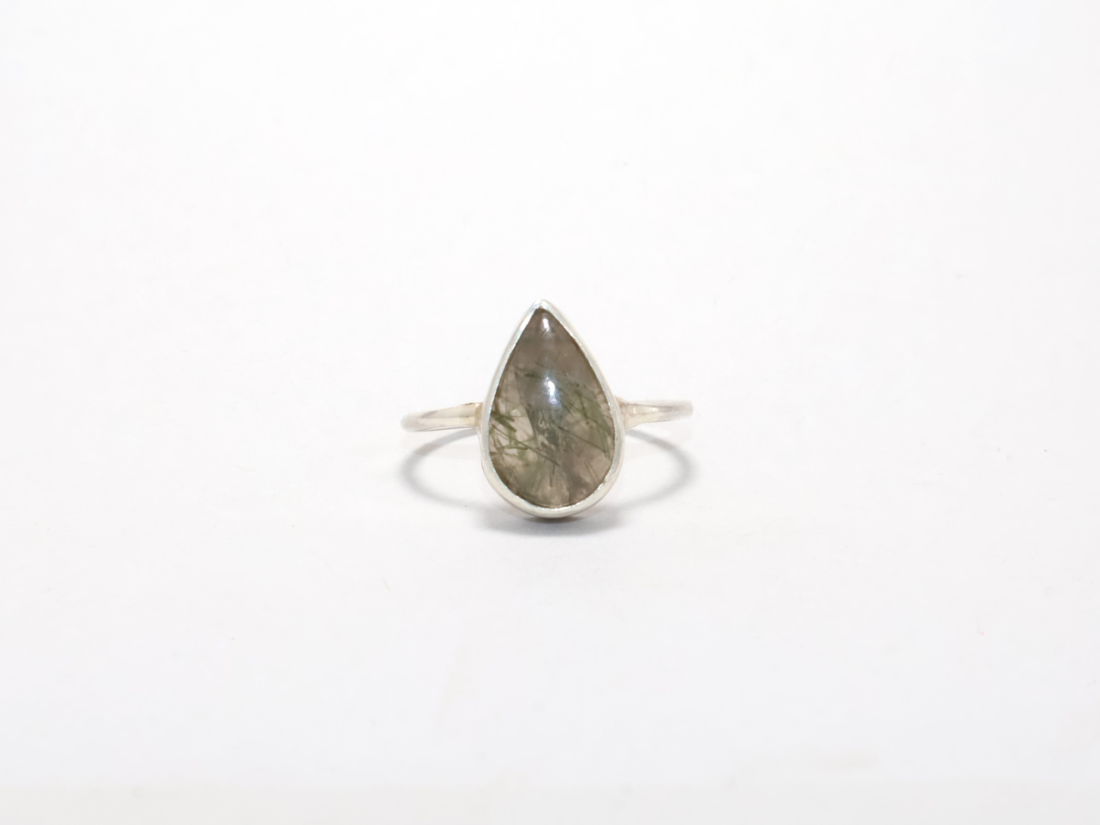 Schwarzer Rutil Edelstein Ring 925 Sterling Silber Schmuck für Sie Damen Ring Mädchen Ring Geschenk für Sie