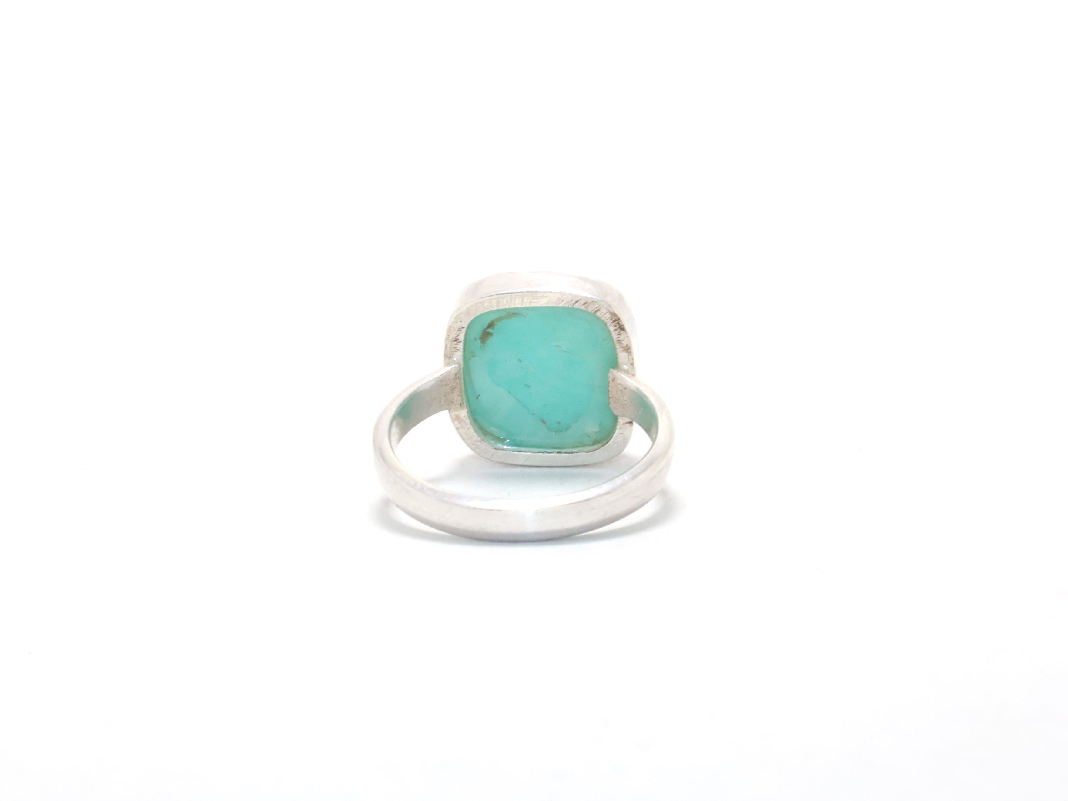 Natürlicher grüner Amazonit Ring 925 Sterling Silber Stapelring Damenring Versprechensring Geschenkartikel Freundschaftsgeschenk für Sie